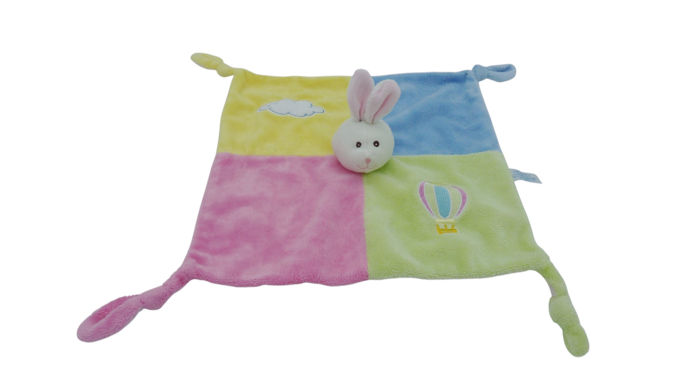 Doudou lapin plat multicolore - Gipsy