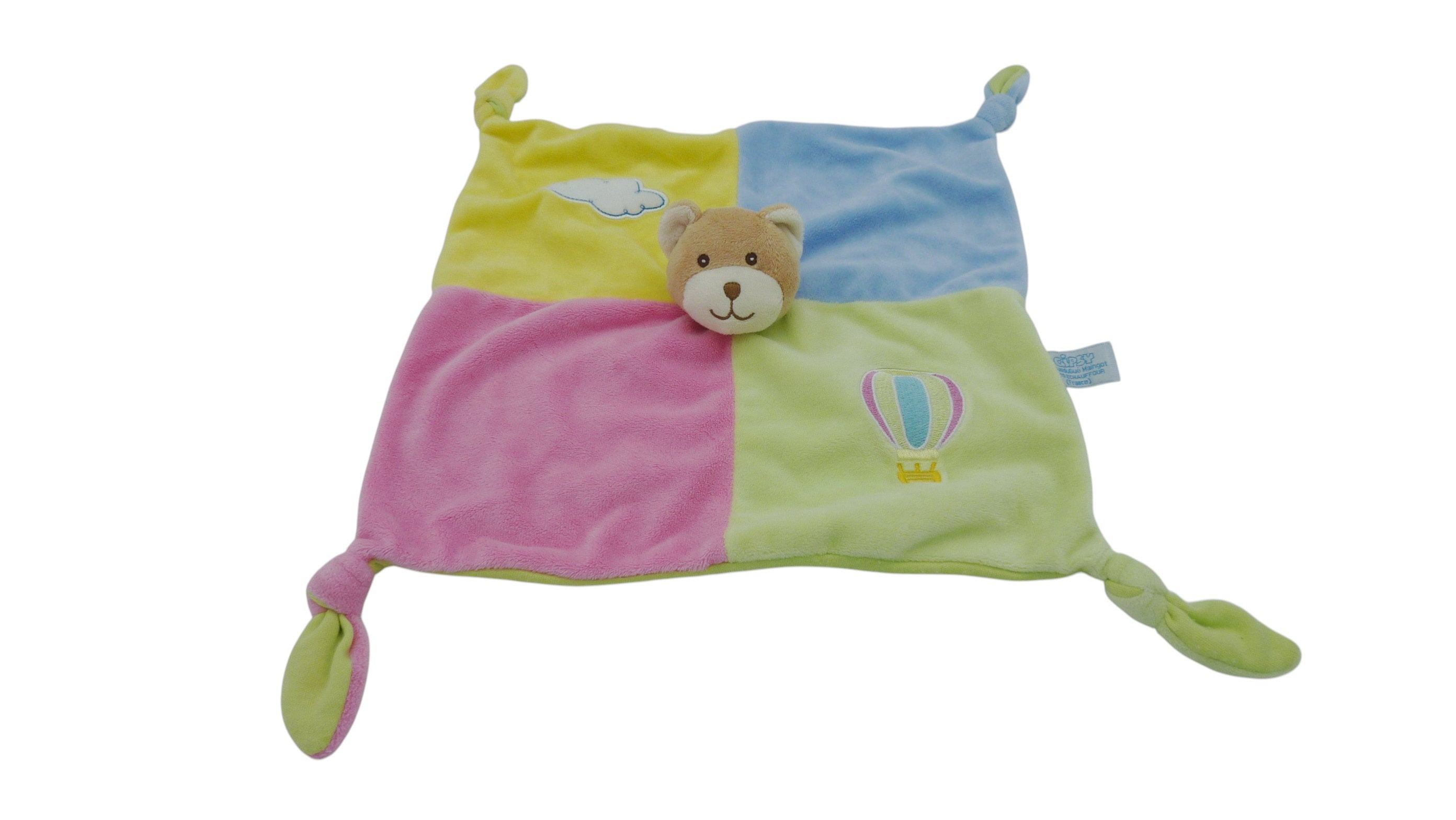Doudou ours plat multicolore - Gipsy