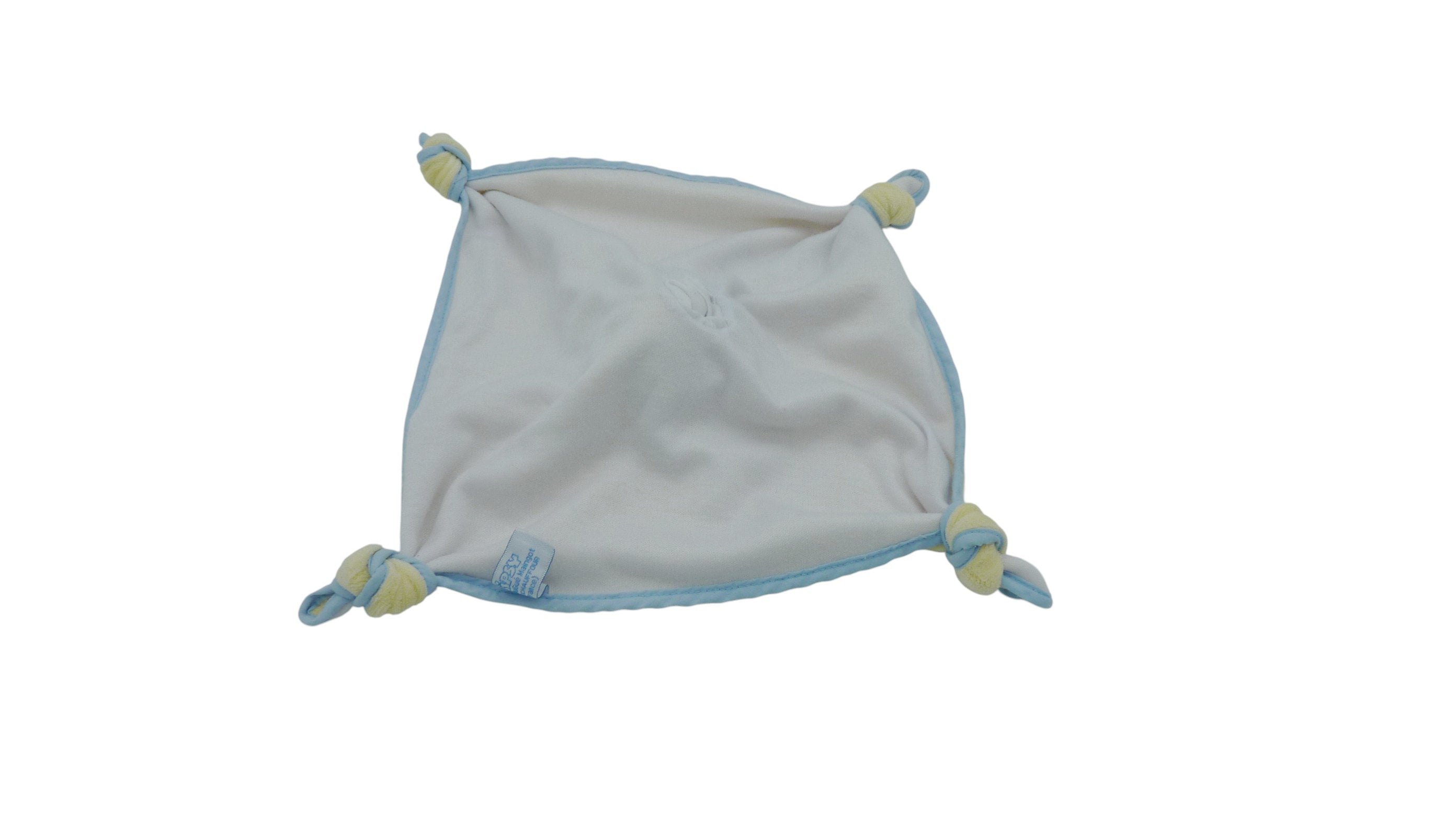 Doudou vache plat jaune bleu - Gipsy