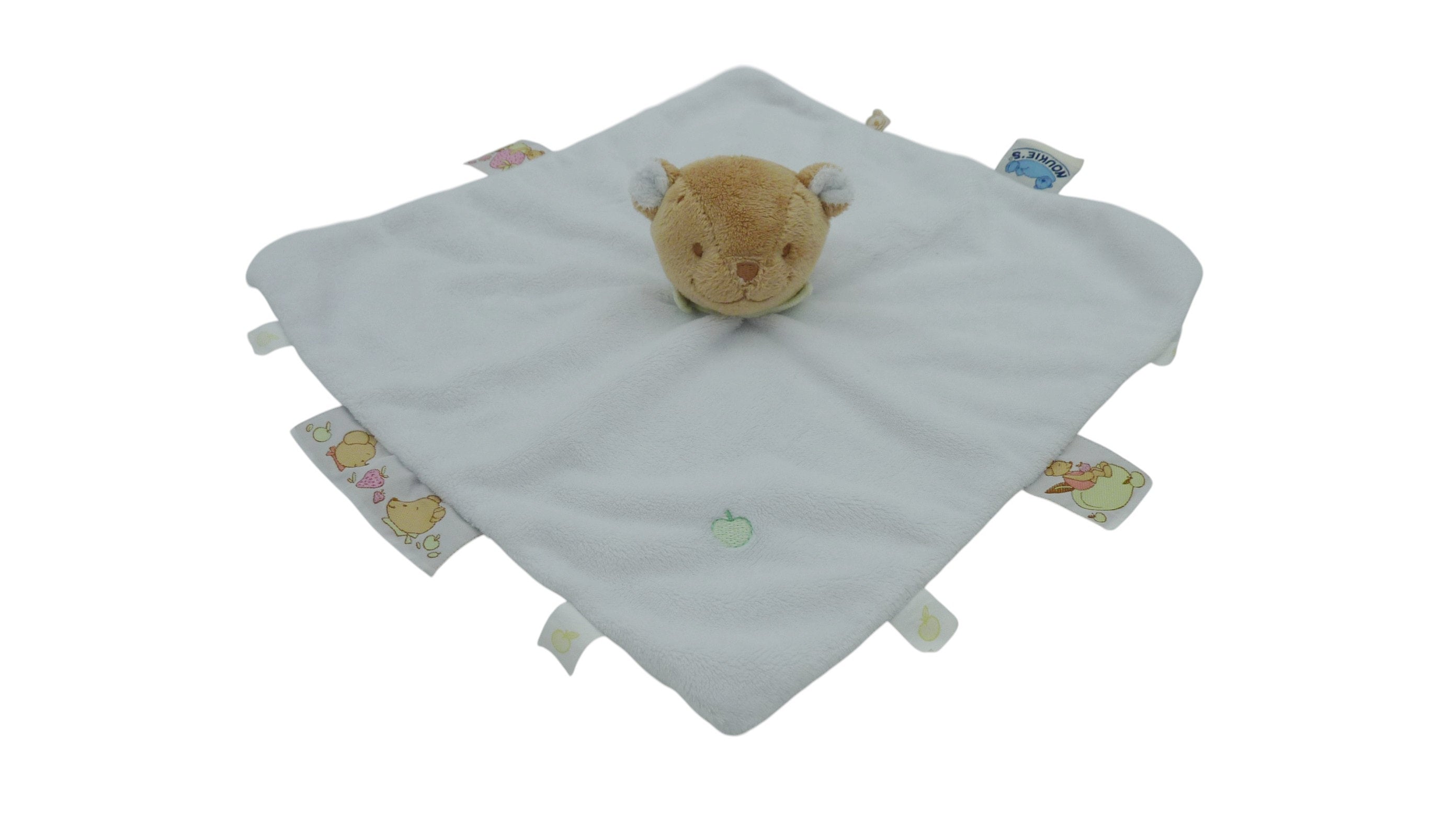 Doudou ours plat blanc - Noukie's