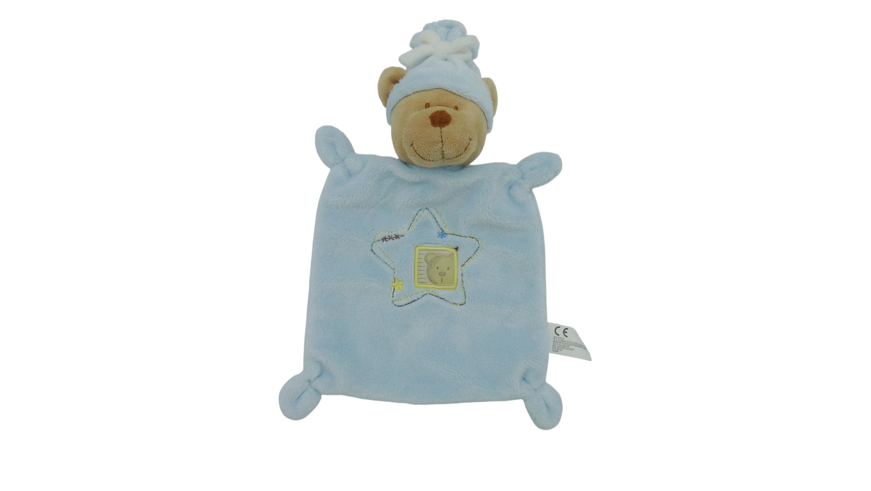 Doudou ours plat bleu - Nicotoy Simba Dickie
