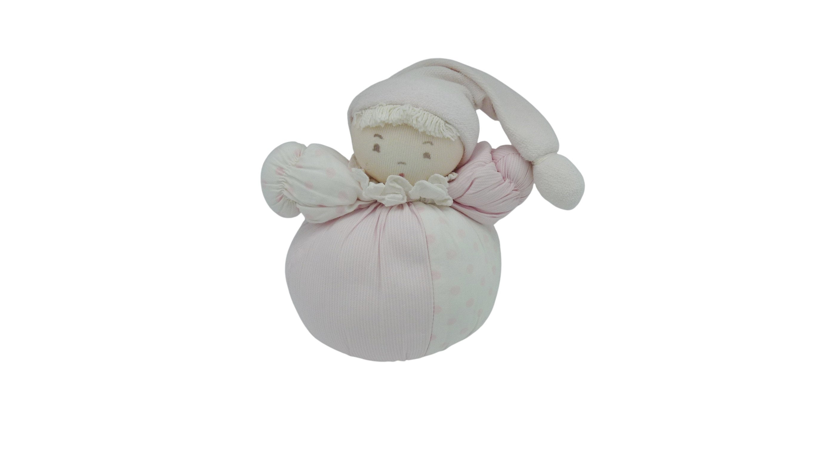 Peluche lutin rose blanc - Vite un Câlin - Moulin Roty - 14 cm