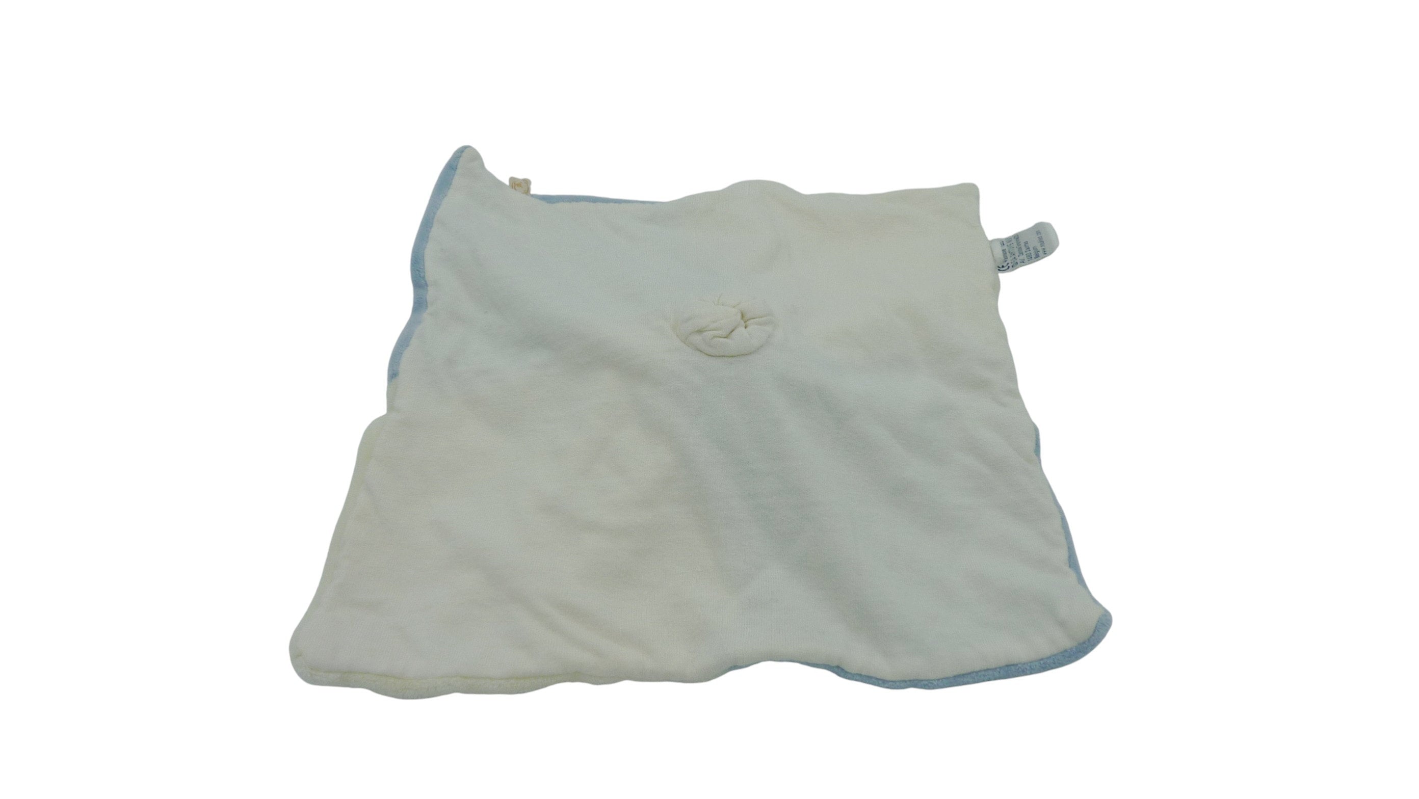 Doudou âne plat Paco bleu crème - Noukie's