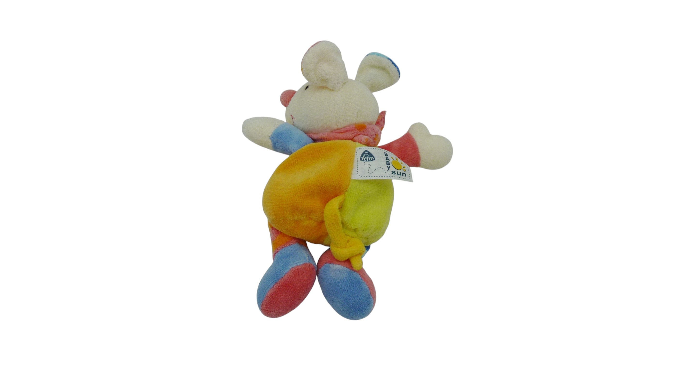 Peluche souris multicolore - Babysun 17 cm