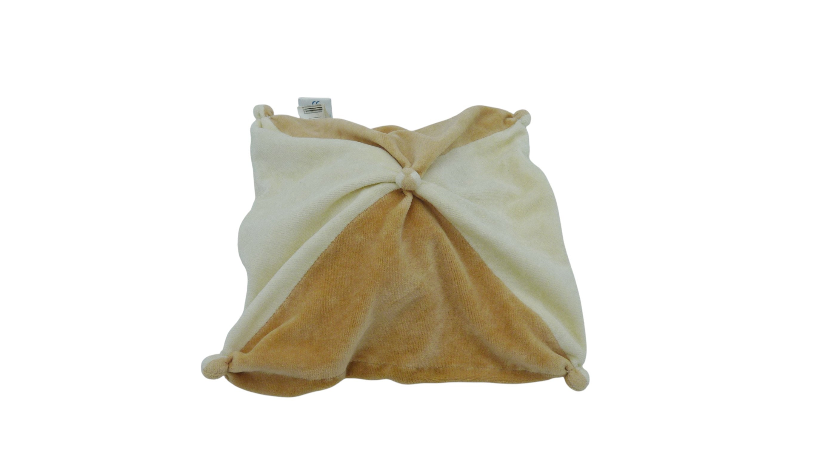 Doudou souris plat marron crème - Doudou et compagnie