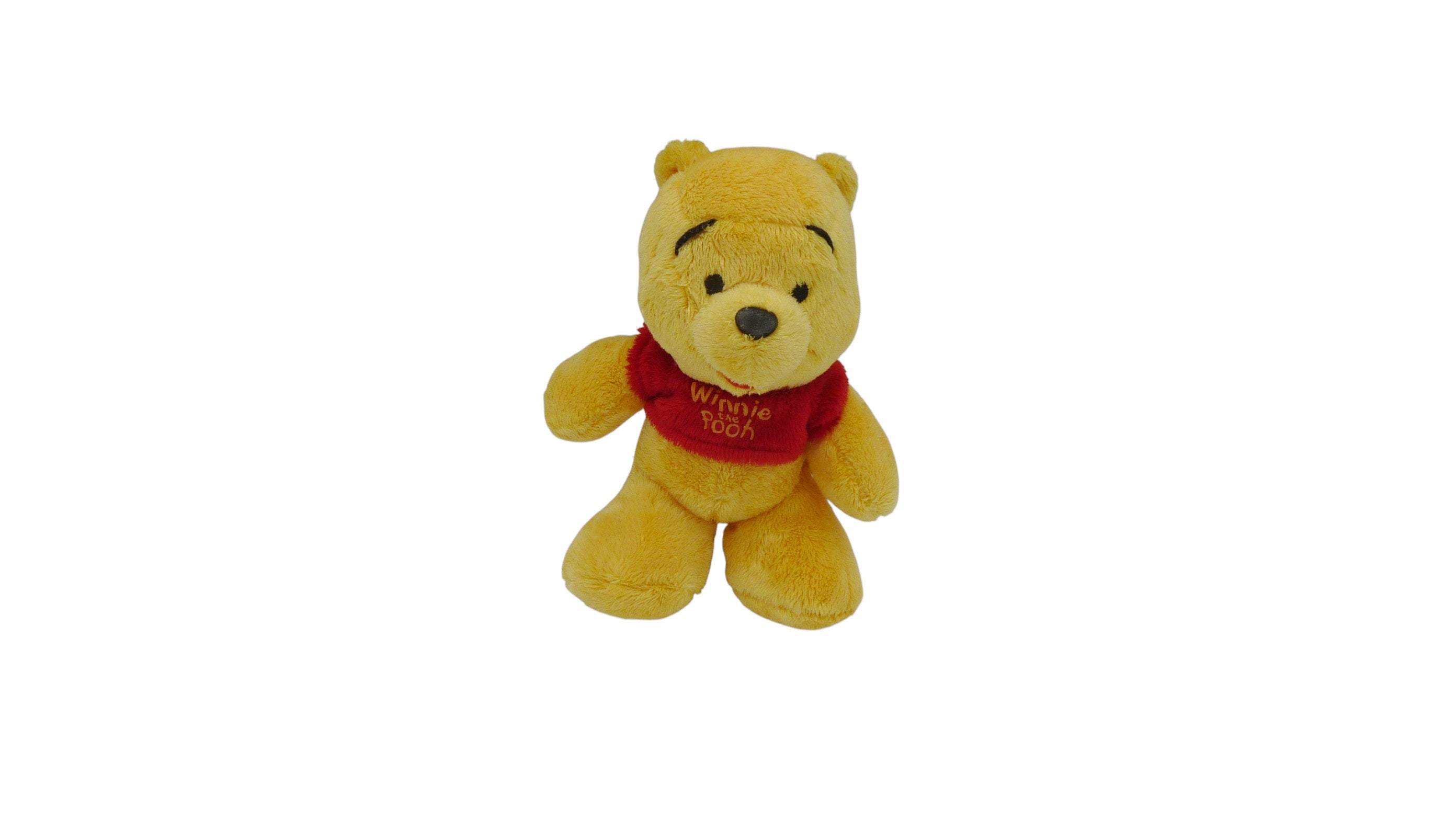 Peluche Winnie l'Ourson marron rouge - Disney 22 cm