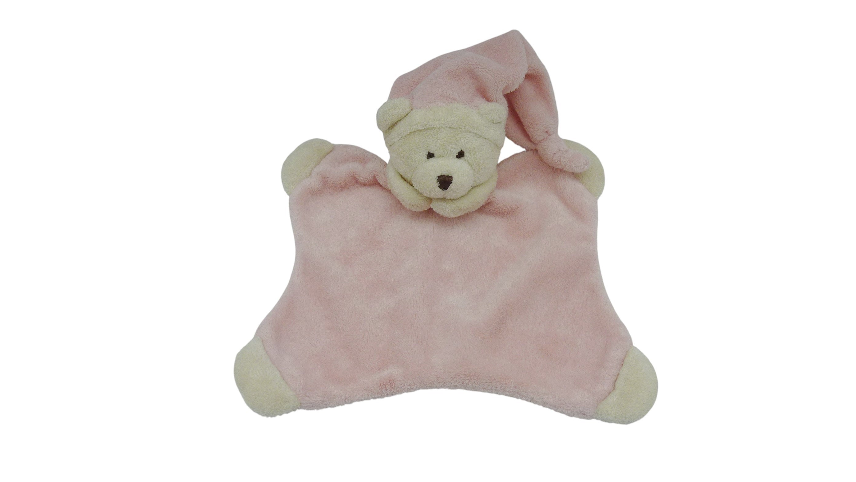 Doudou ours plat rose crème - CMP