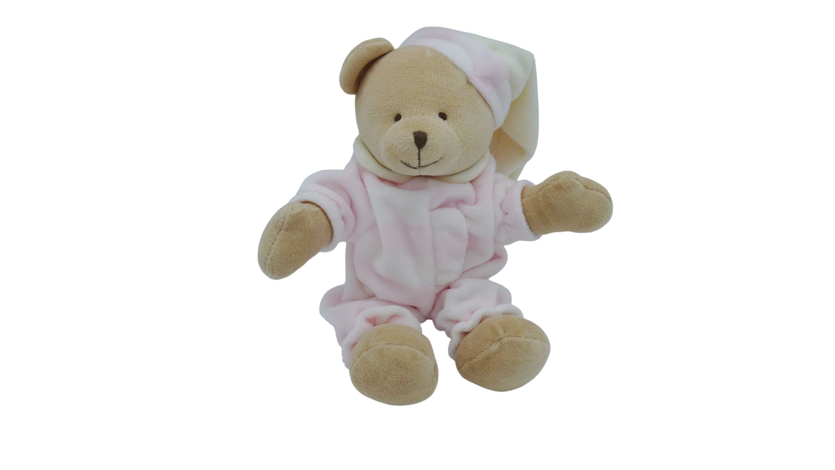 Peluche ours rose - CMP - 26 cm