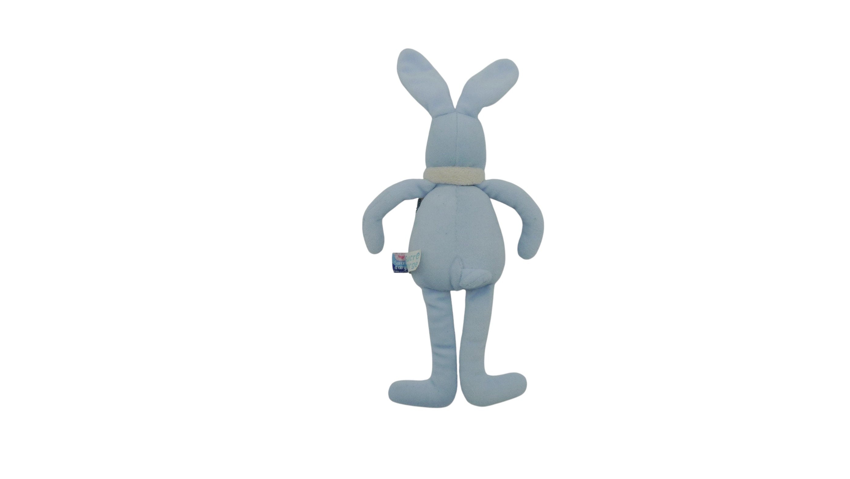 Peluche lapin bleu - Sucre d'Orge - 25 cm