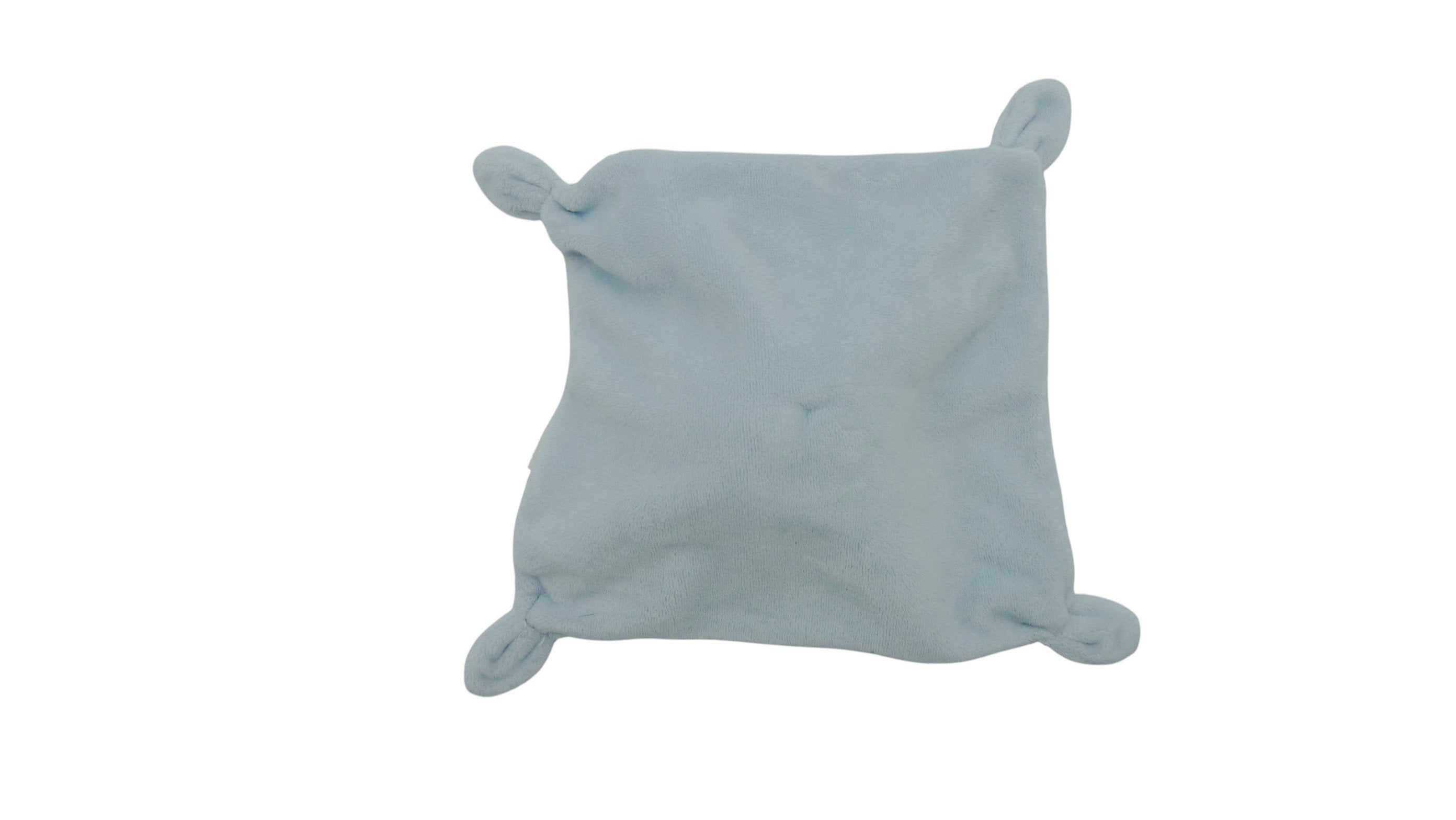 Doudou lapin plat bleu - Grain de Blé