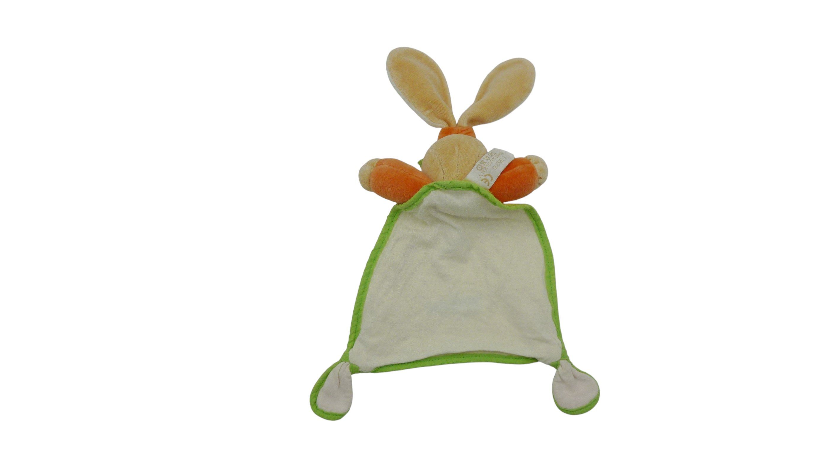 Doudou lapin plat jaune orange - Takinou
