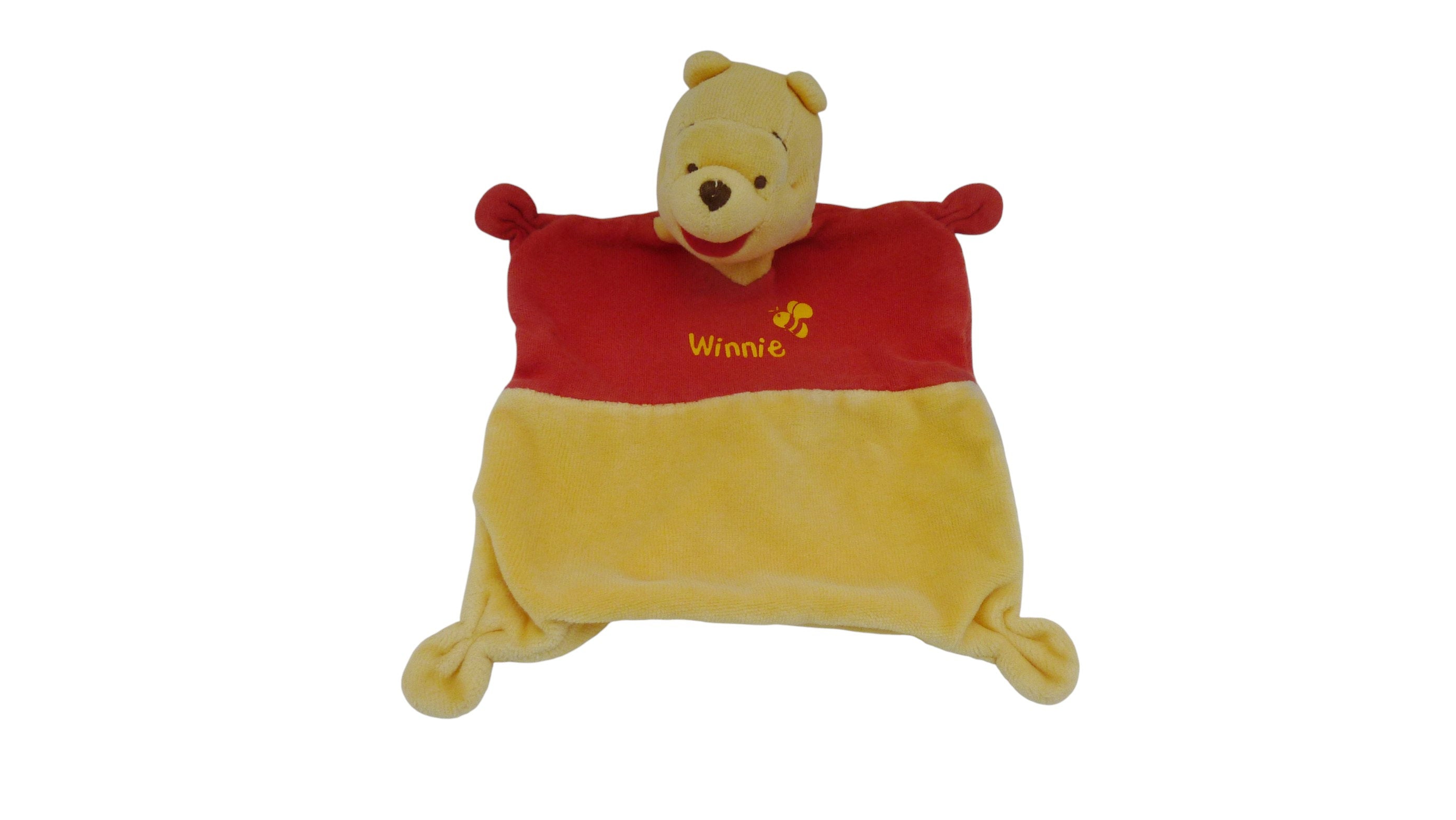 Doudou Winnie l'Ourson plat motifs Winnie et abeille - Disney