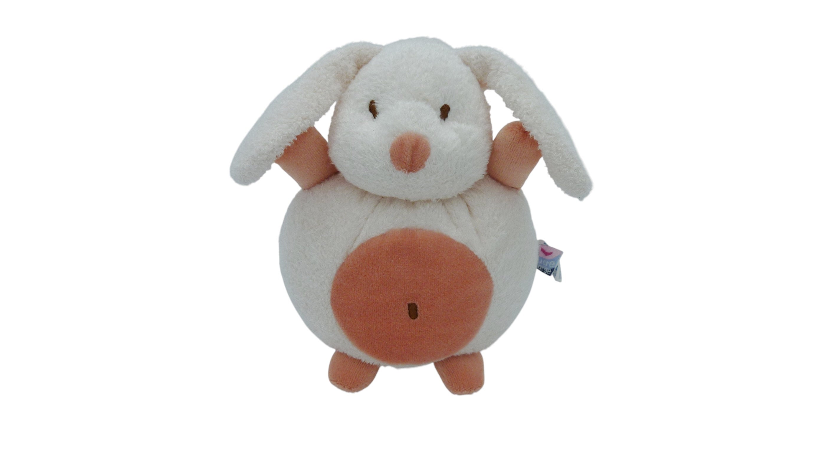 Peluche chien écru orange - Sucre d'Orge - 20 cm