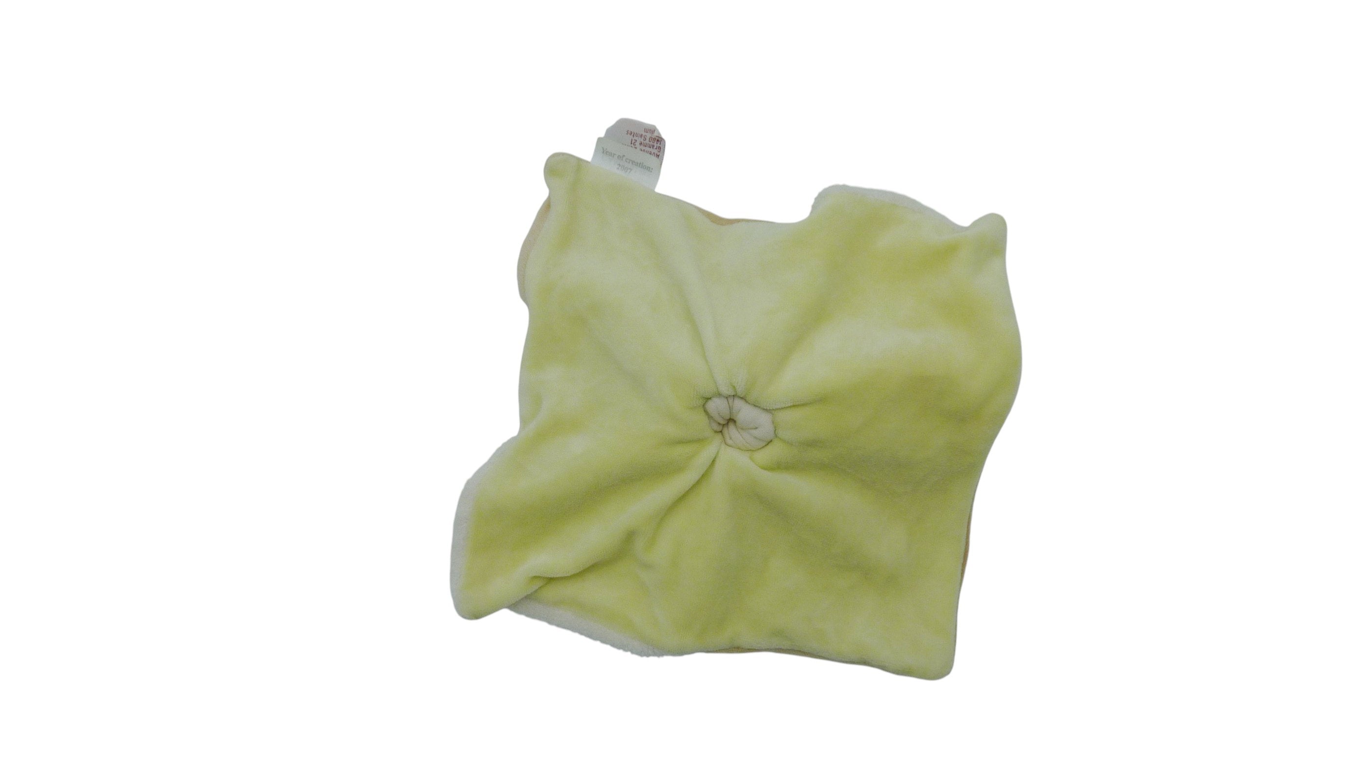 Doudou mouton plat marron blanc - Bengy