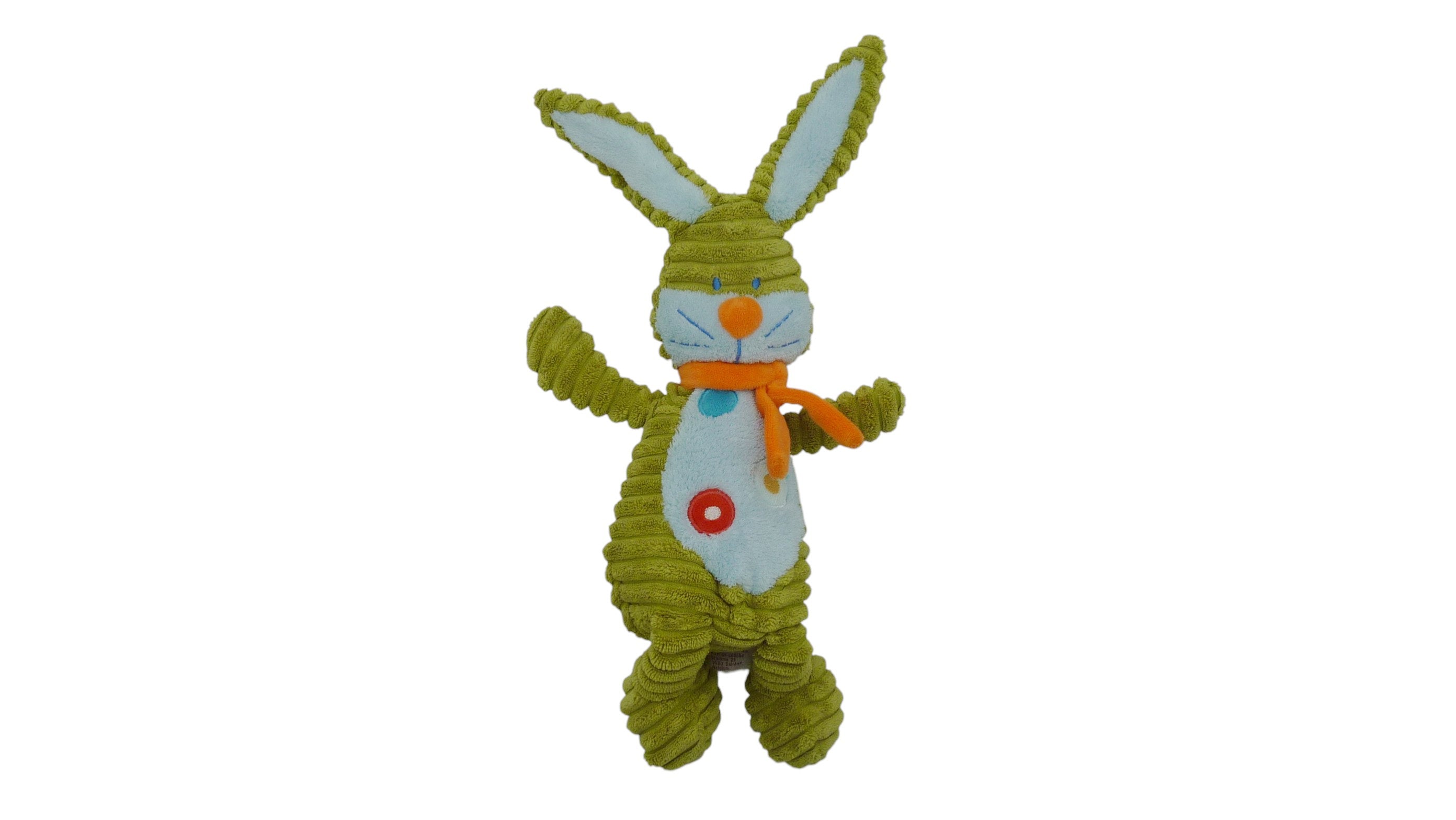 Peluche lapin vert bleu - Bengy - 34 cm