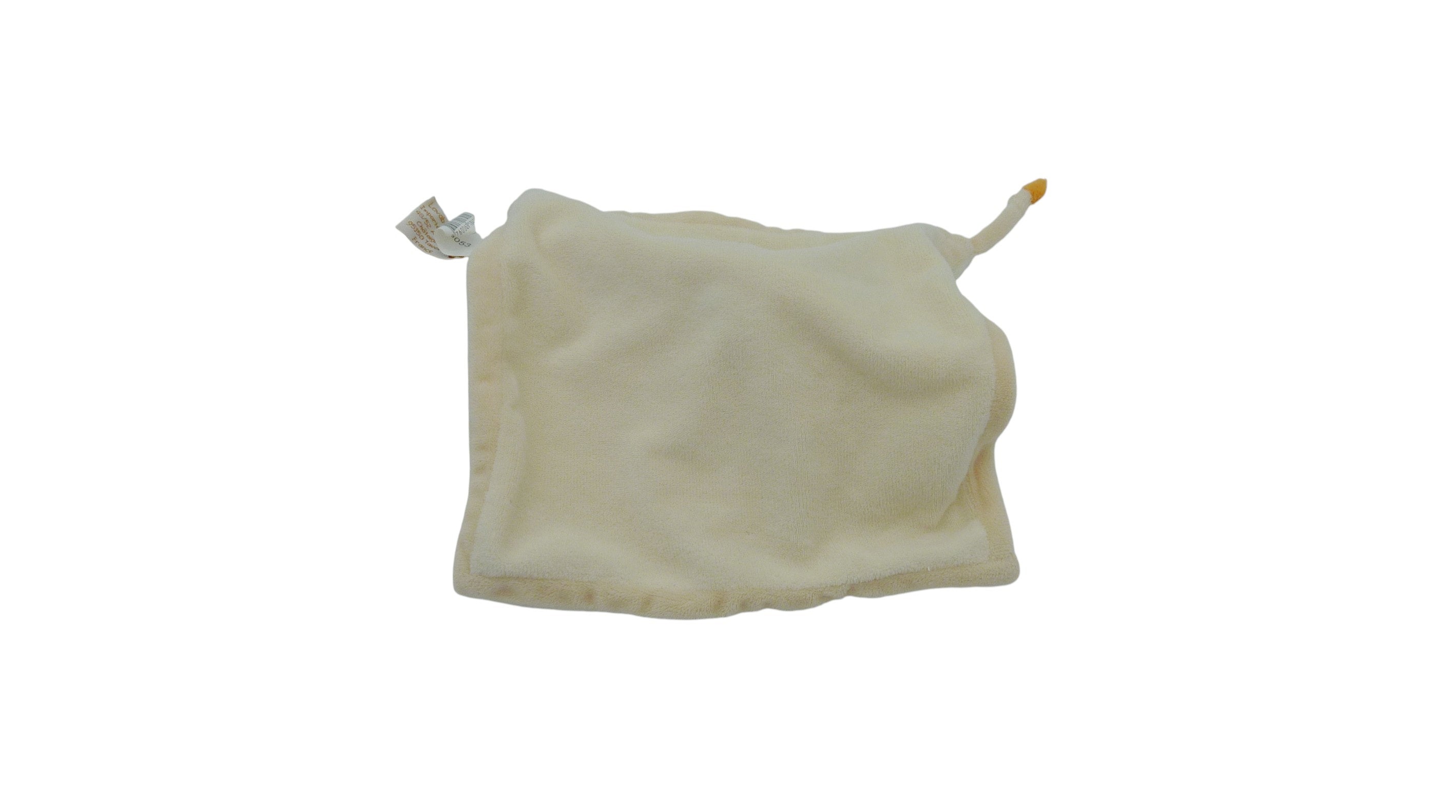 Doudou girafe plat beige crème - Baby'Nat