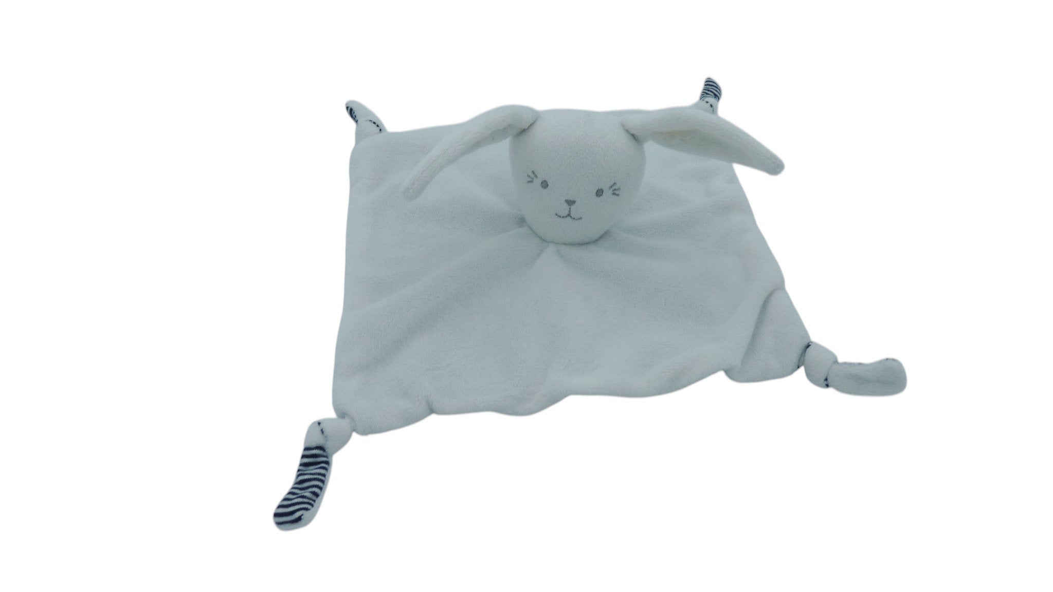 Doudou lapin plat blanc - Petit Bateau