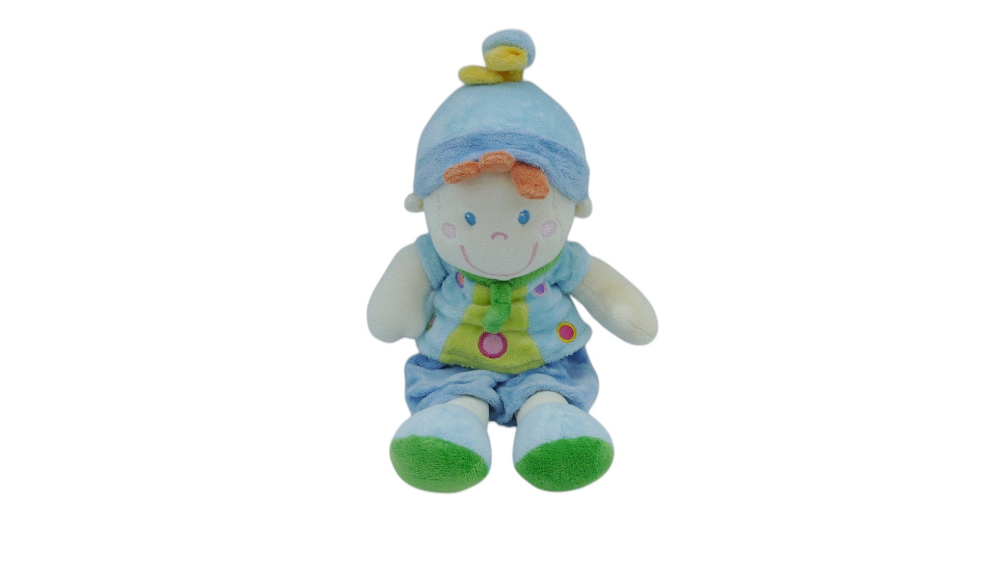 Peluche poupée bleu - Mots d'Enfants - 30 cm