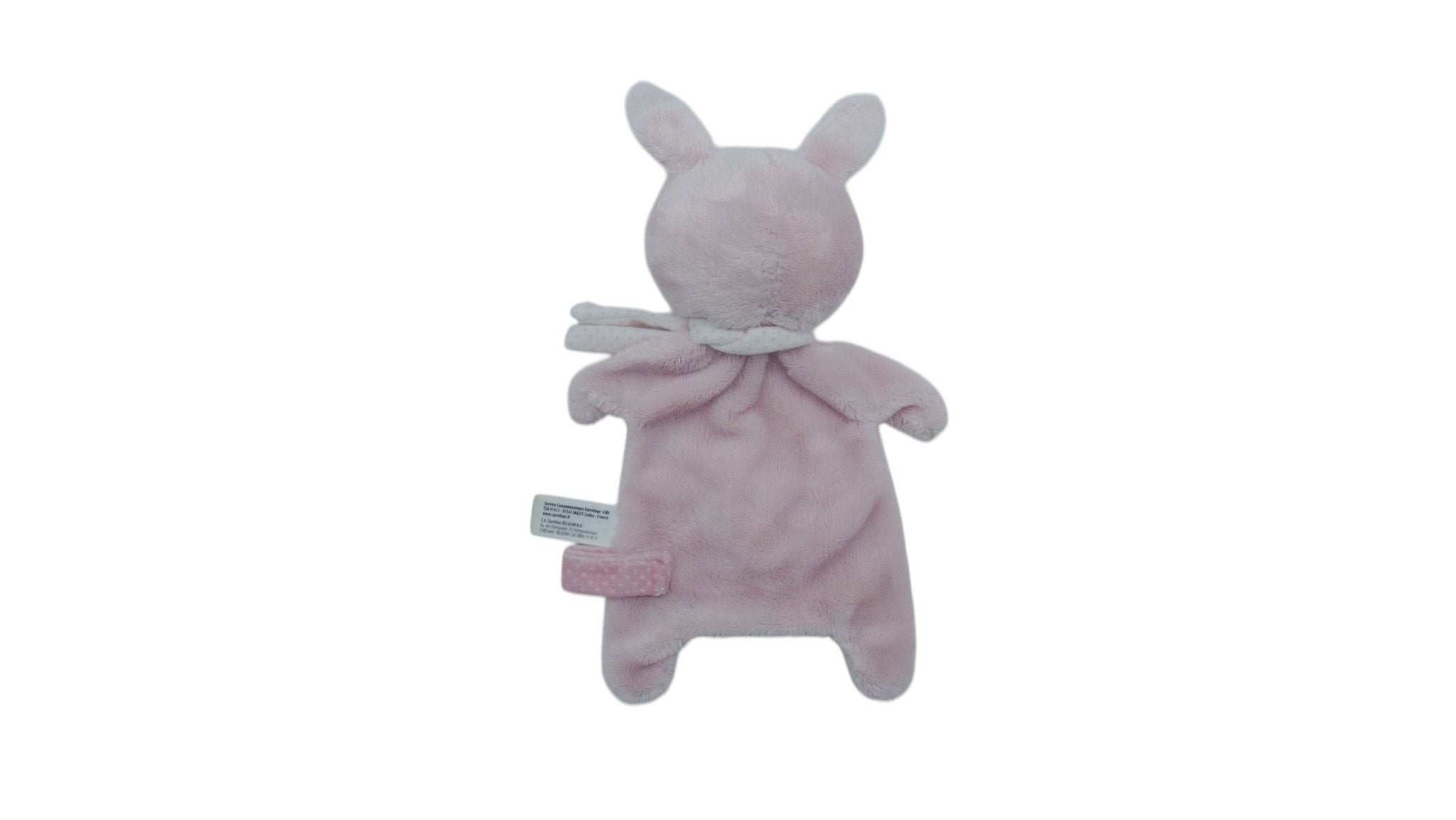 Doudou lapin plat rose - Collection Milk - Tex Baby