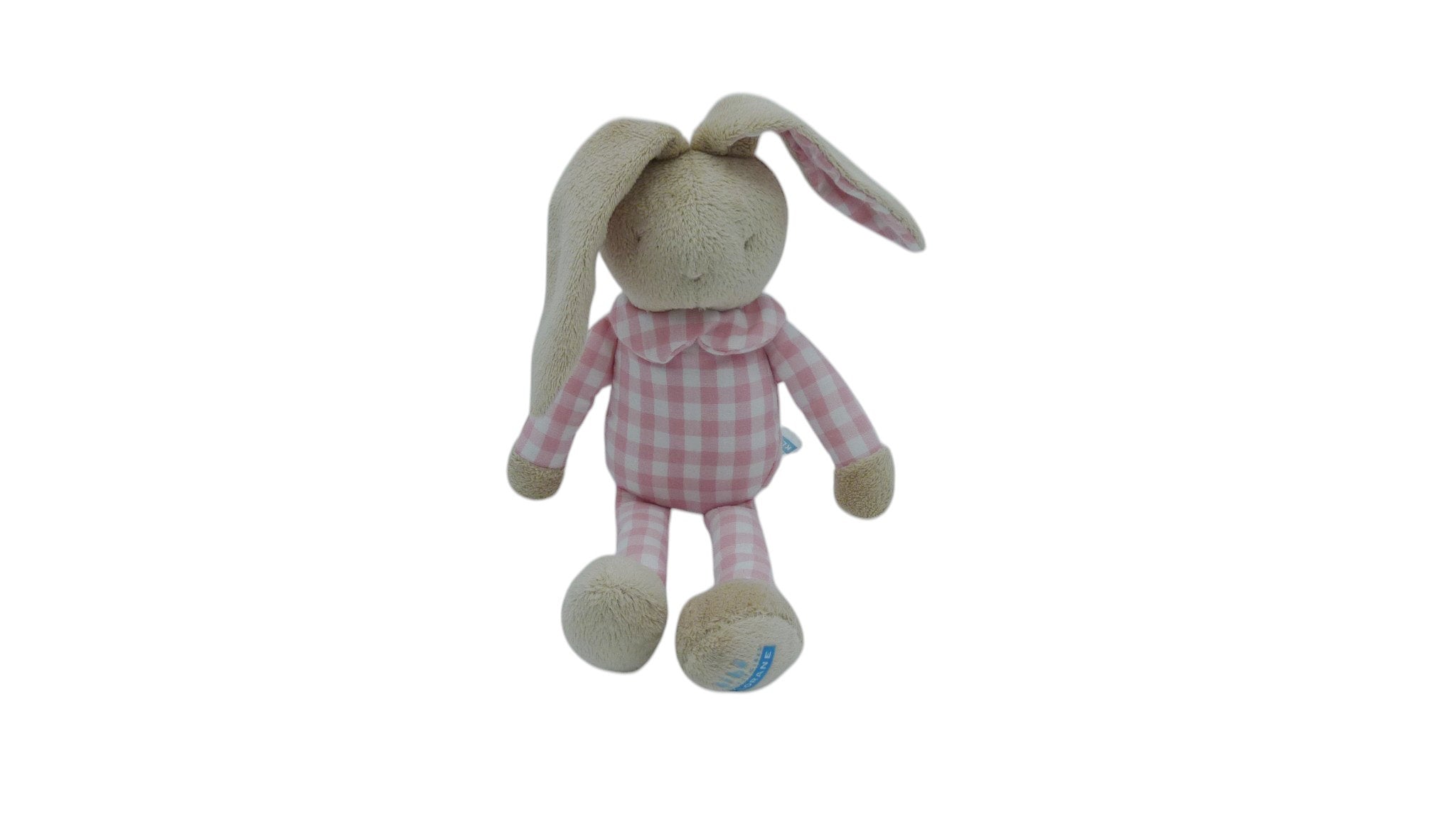 Peluche lapin rose blanc - Klorane 29 cm