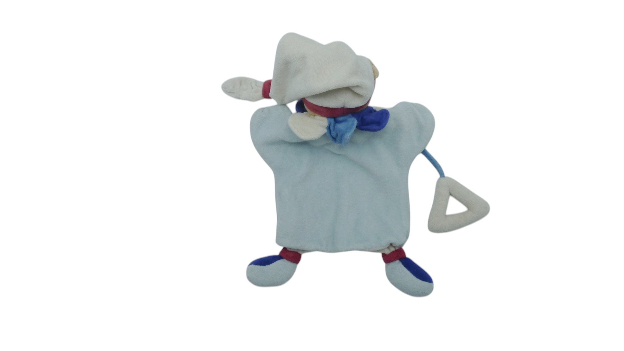 Doudou ours marionnette musicien bleu  - Doudou et Compagnie 25 cm