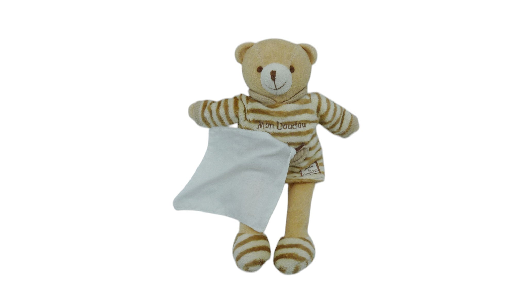 Peluche mouchoir ours marron - Doudou et Compagnie 30 cm