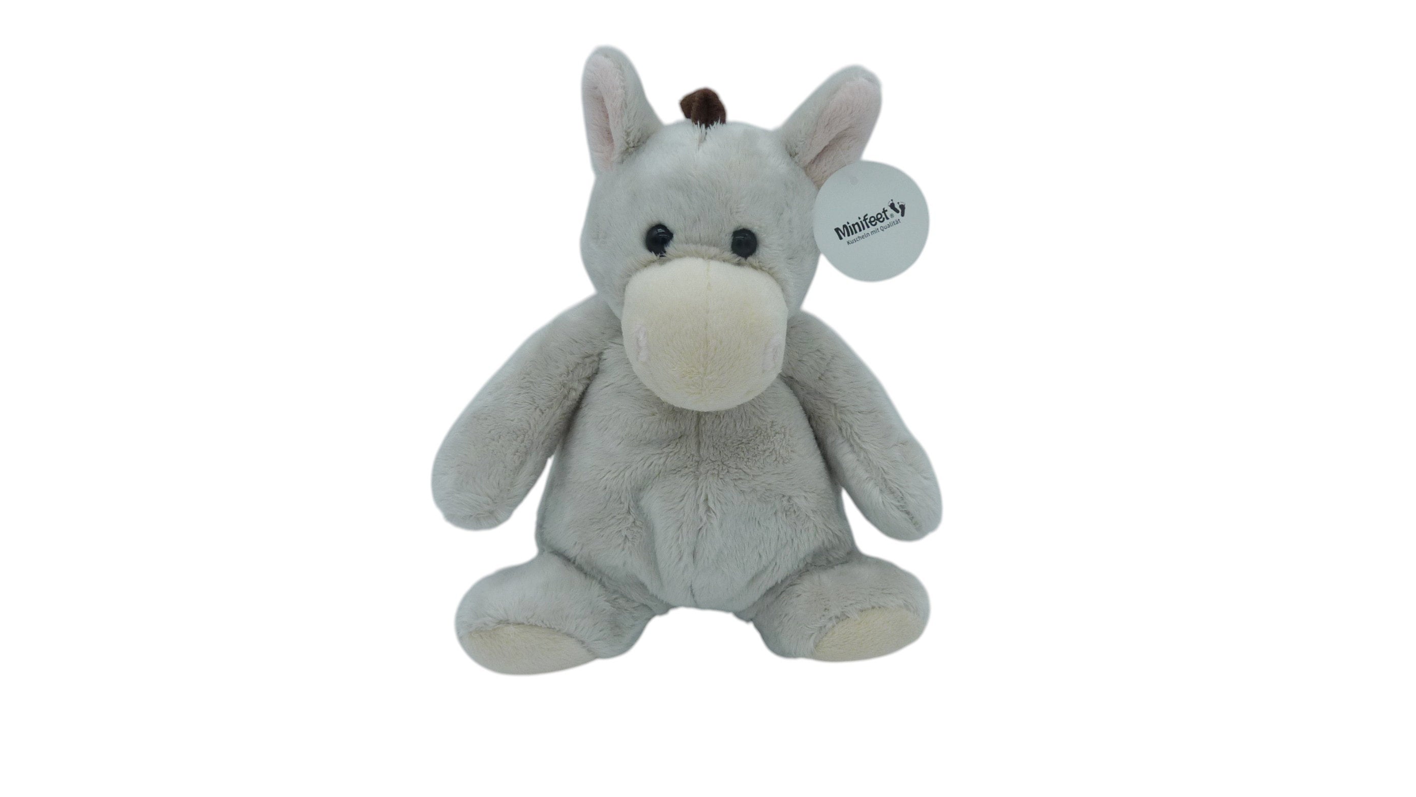 Peluche âne gris Minifeet - Mbw Vertriebsges 23 cm