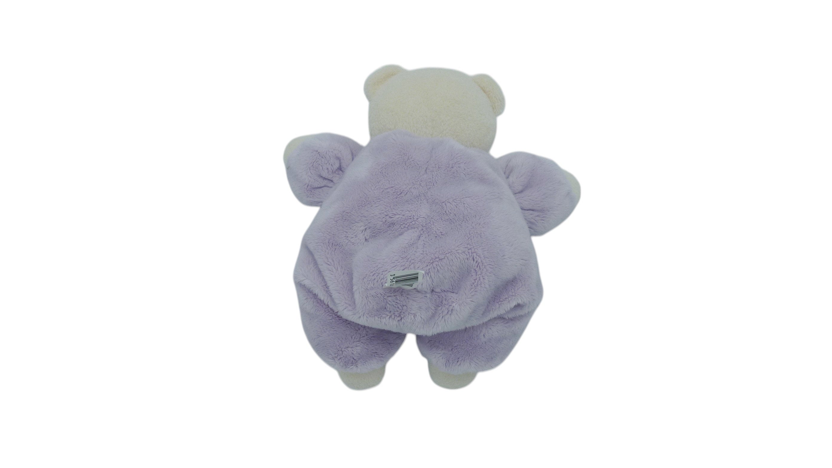 Peluche ours violet crème - CMP 25 cm