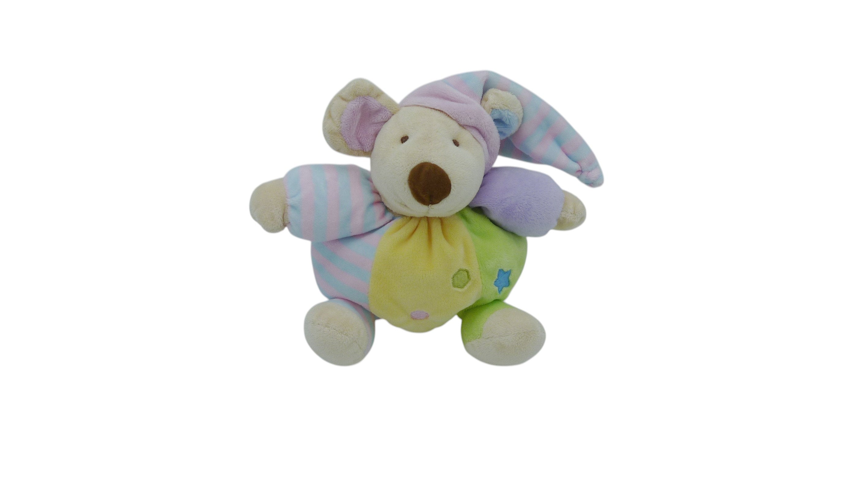 Peluche souris multicolore - CMP 20 cm