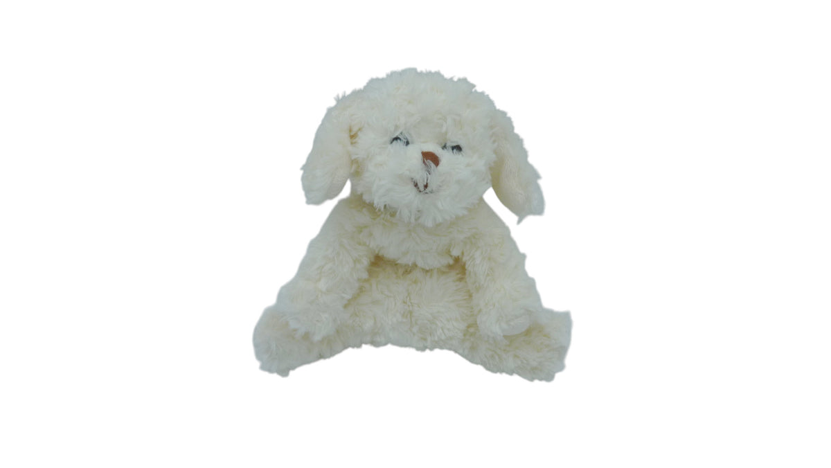 Peluche chien crème avec collier à carreaux – Bukowski 29 cm