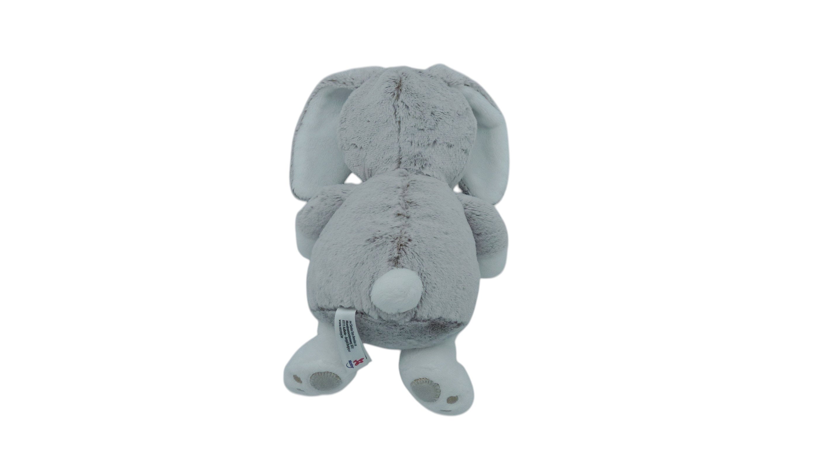 Peluche ours déguisé en lapin gris blanc - Nicotoy Simba Toys 27 cm