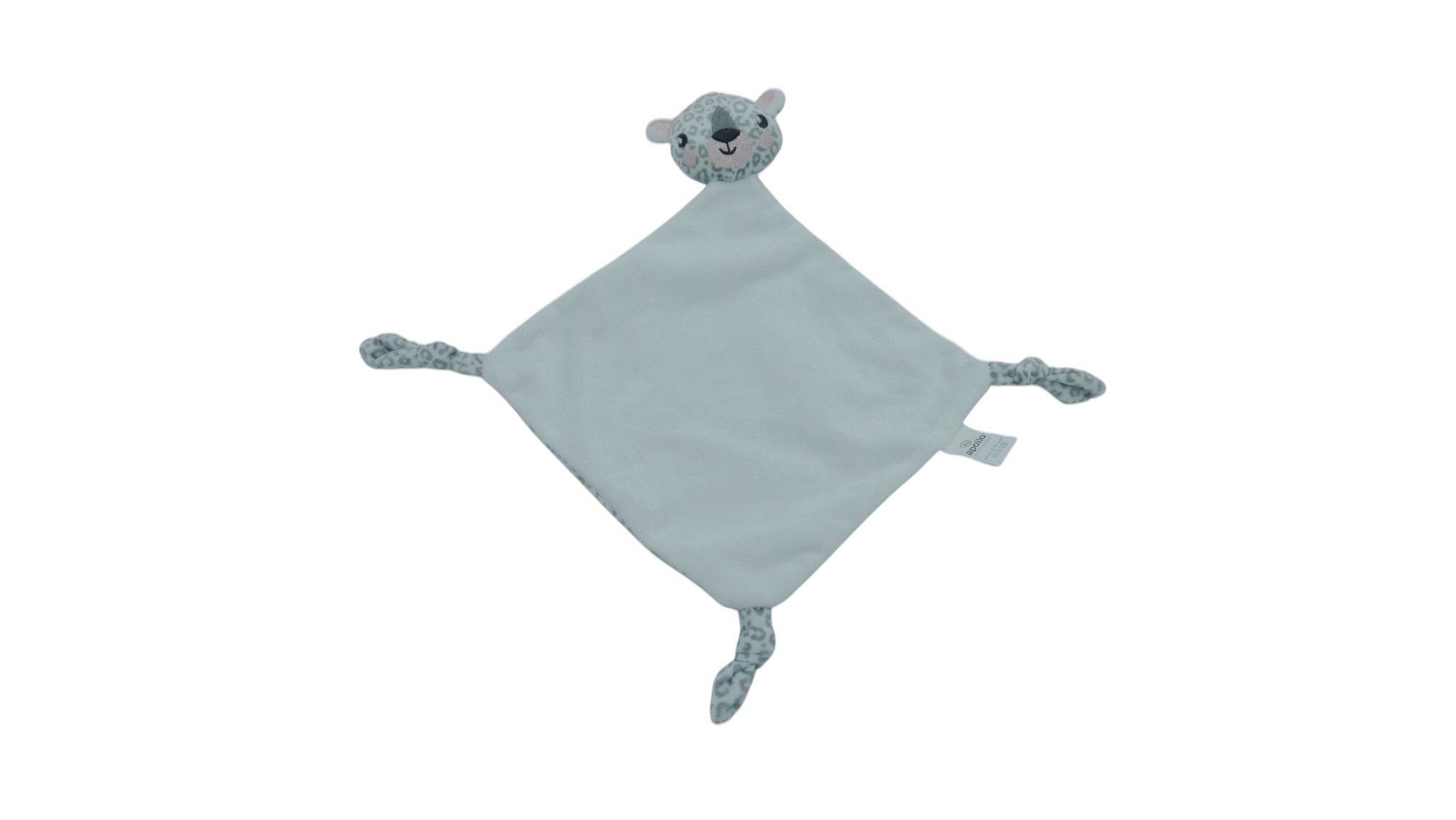 Doudou plat léopard blanc-gris - Apollo
