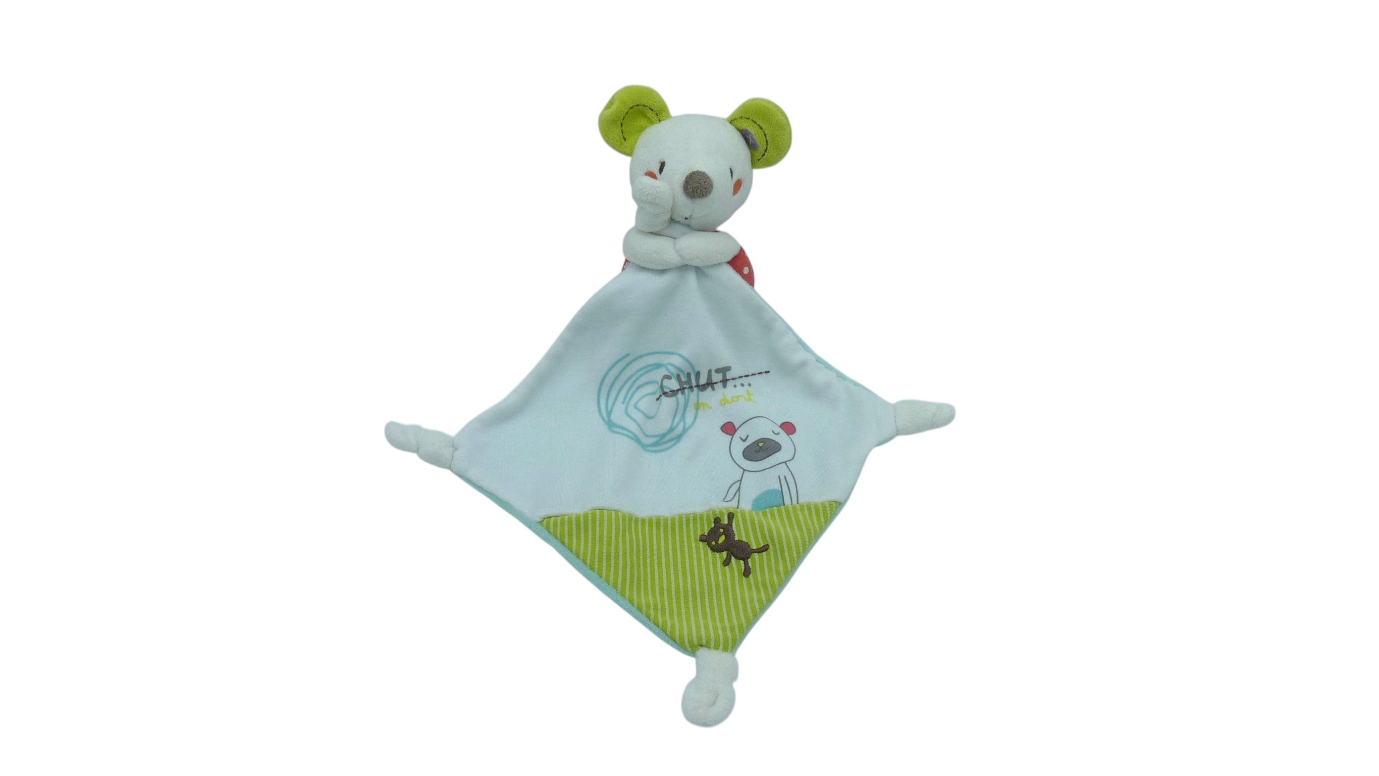 Peluche mouchoir souris - Pommette 14 cm