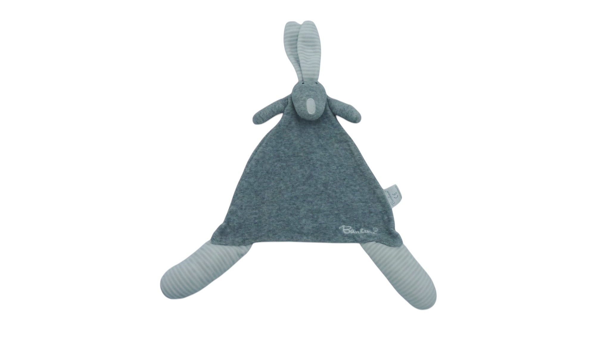 Doudou lapin plat gris - Bambino