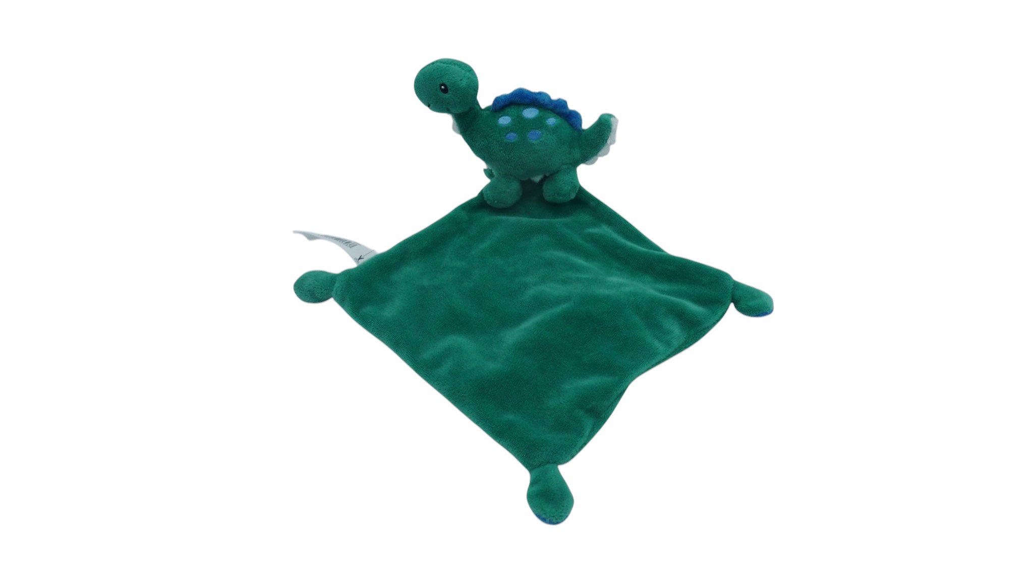 Peluche mouchoir dinosaure vert - Tex Baby 12 cm