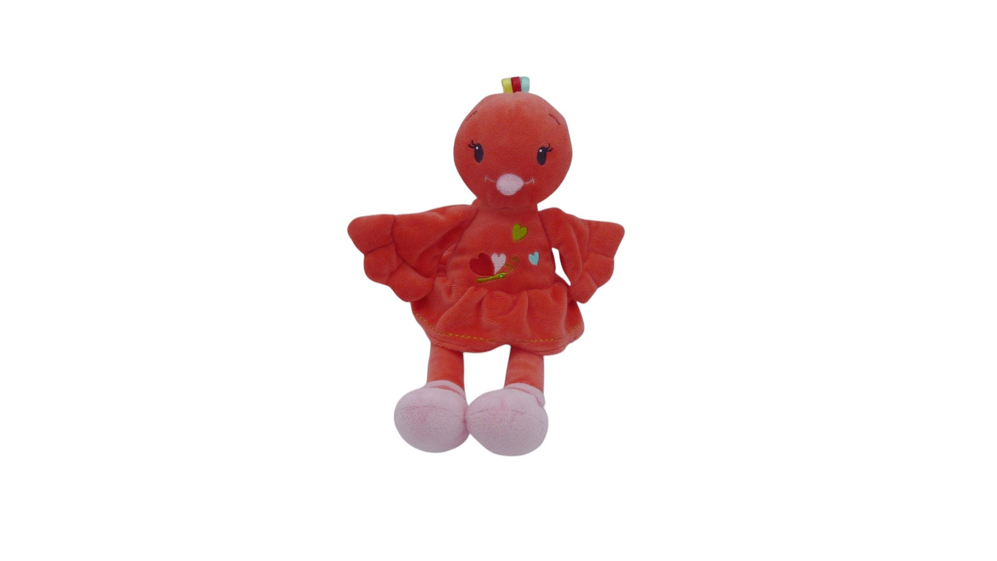 Peluche oiseau rouge - Nicotoy 32 cm
