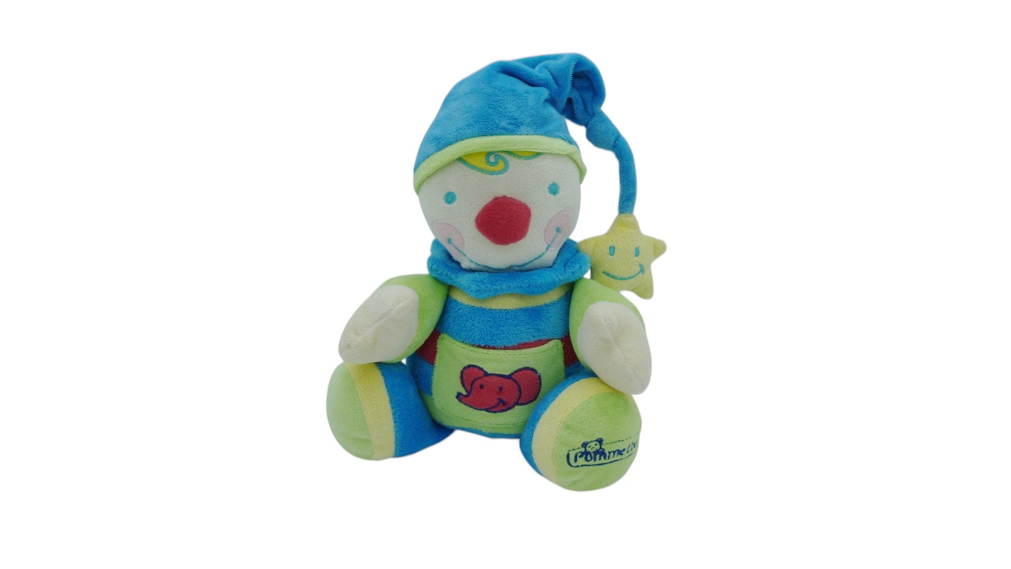 Peluche éveil lutin multicolore - Pommette 36 cm