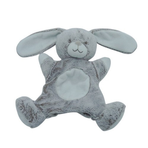 Doudou lapin marionnette marron chiné - Forest - Tex Baby