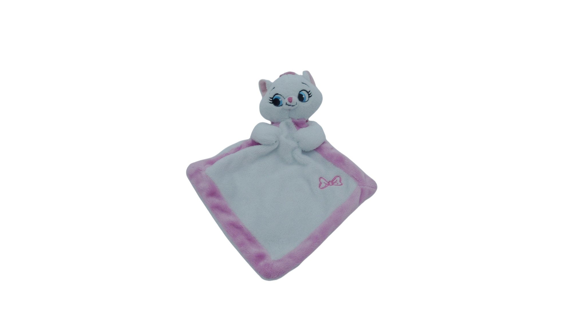Doudou chat plat Marie Aristochats blanc rose - Disney