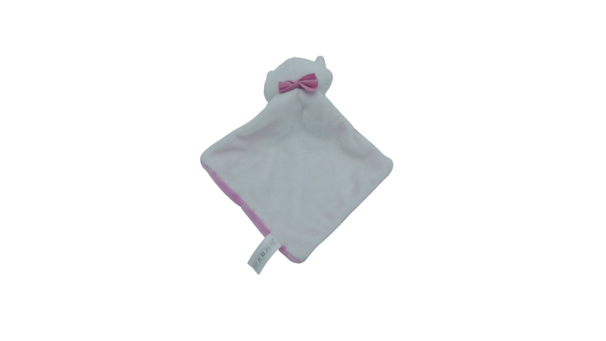 Doudou chat plat Marie Aristochats blanc rose - Disney