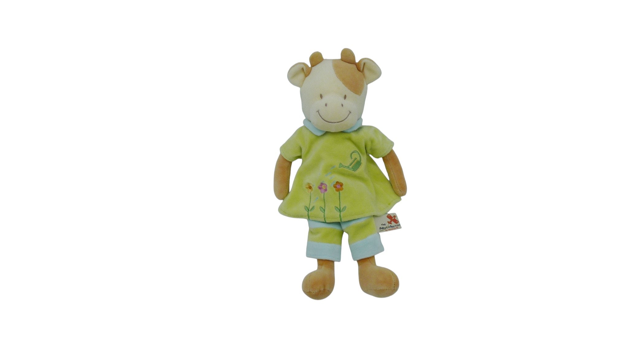 Peluche vache vert bleu - Nicotoy 33 cm