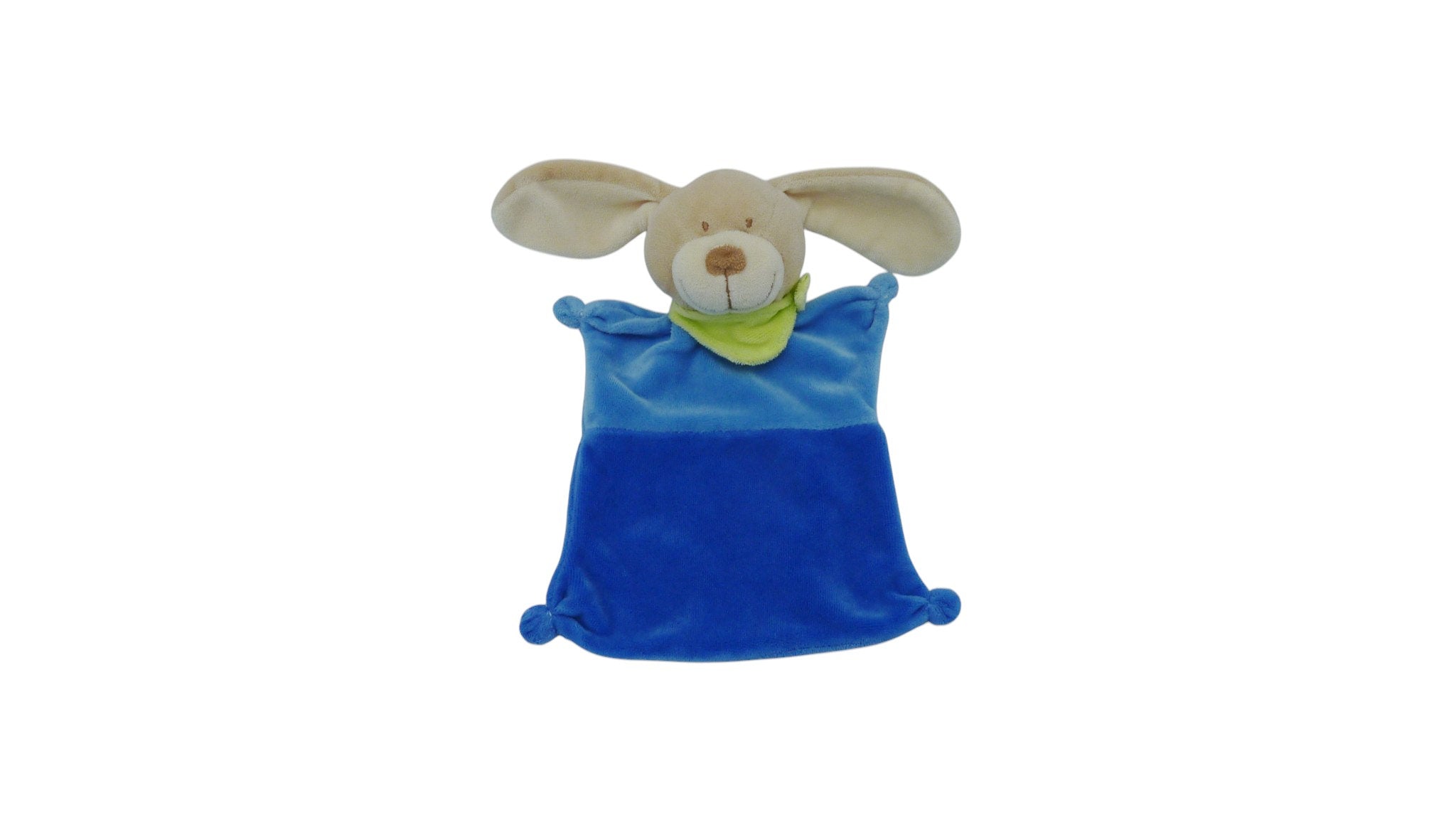 Doudou lapin plat bleu - Nicotoy