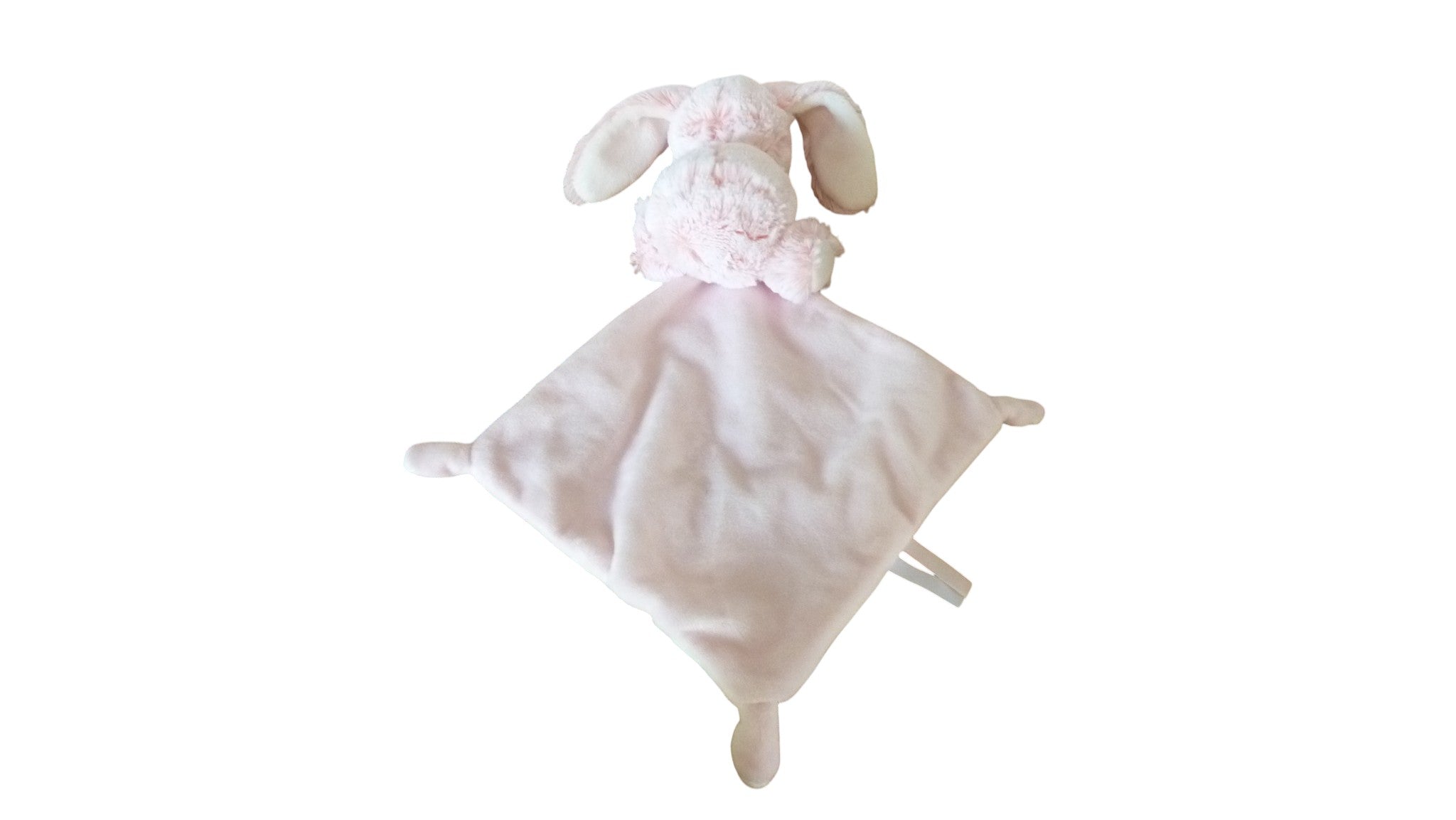 Peluche mouchoir lapin rose - Nicotoy 14 cm