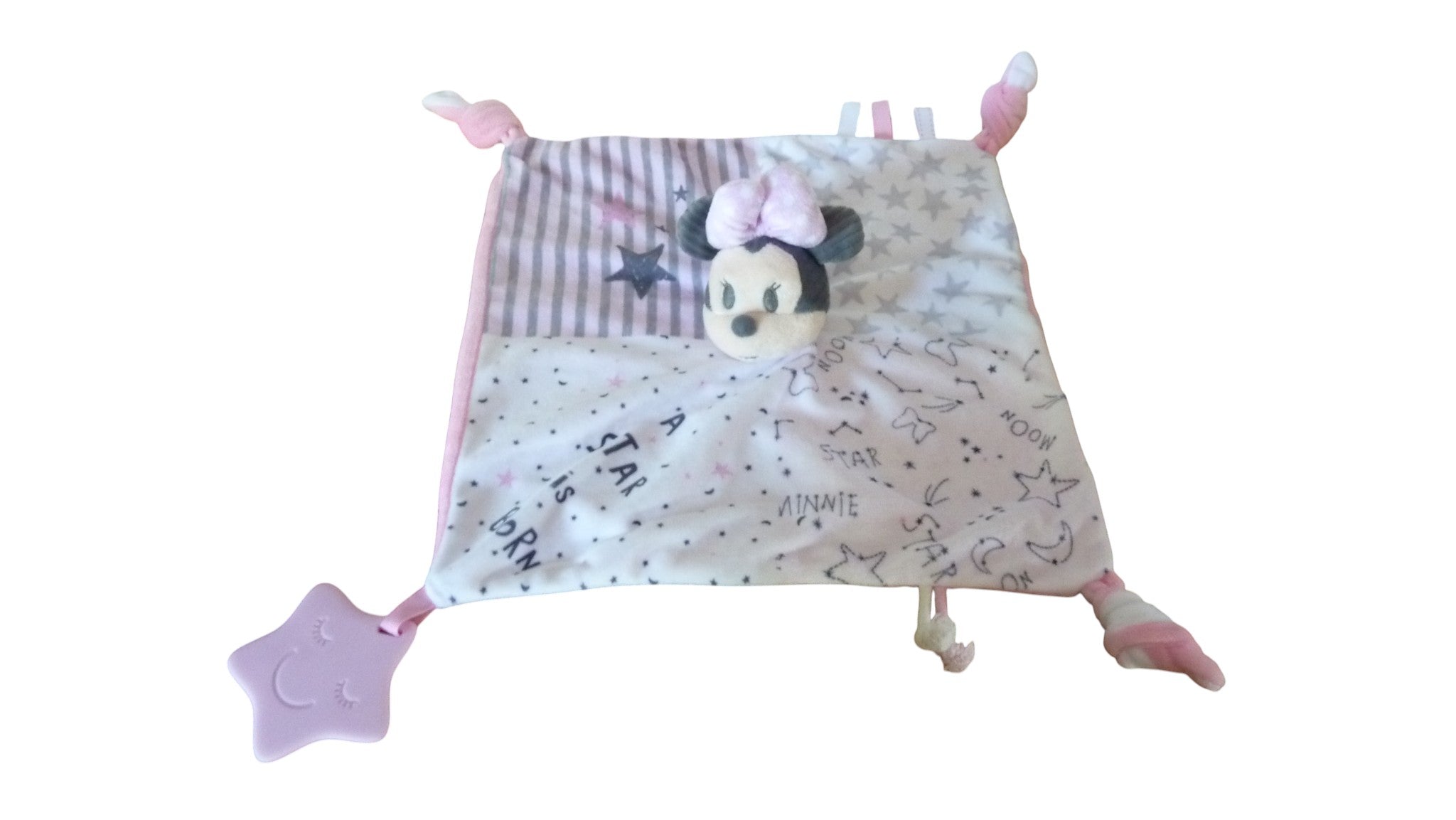 Doudou Minnie plat rose - Disney