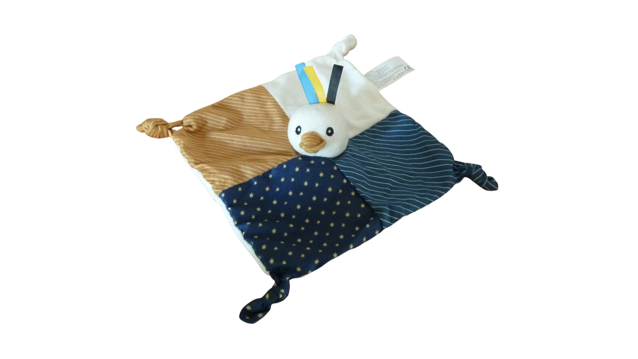 Doudou oiseau plat multicolore - Dynamic Venture