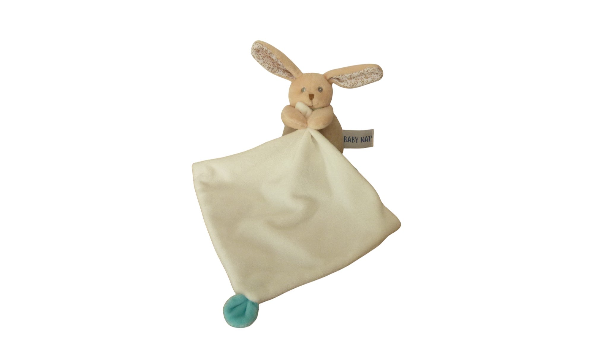Peluche mouchoir lapin marron - Nature - BN0603 Baby'Nat