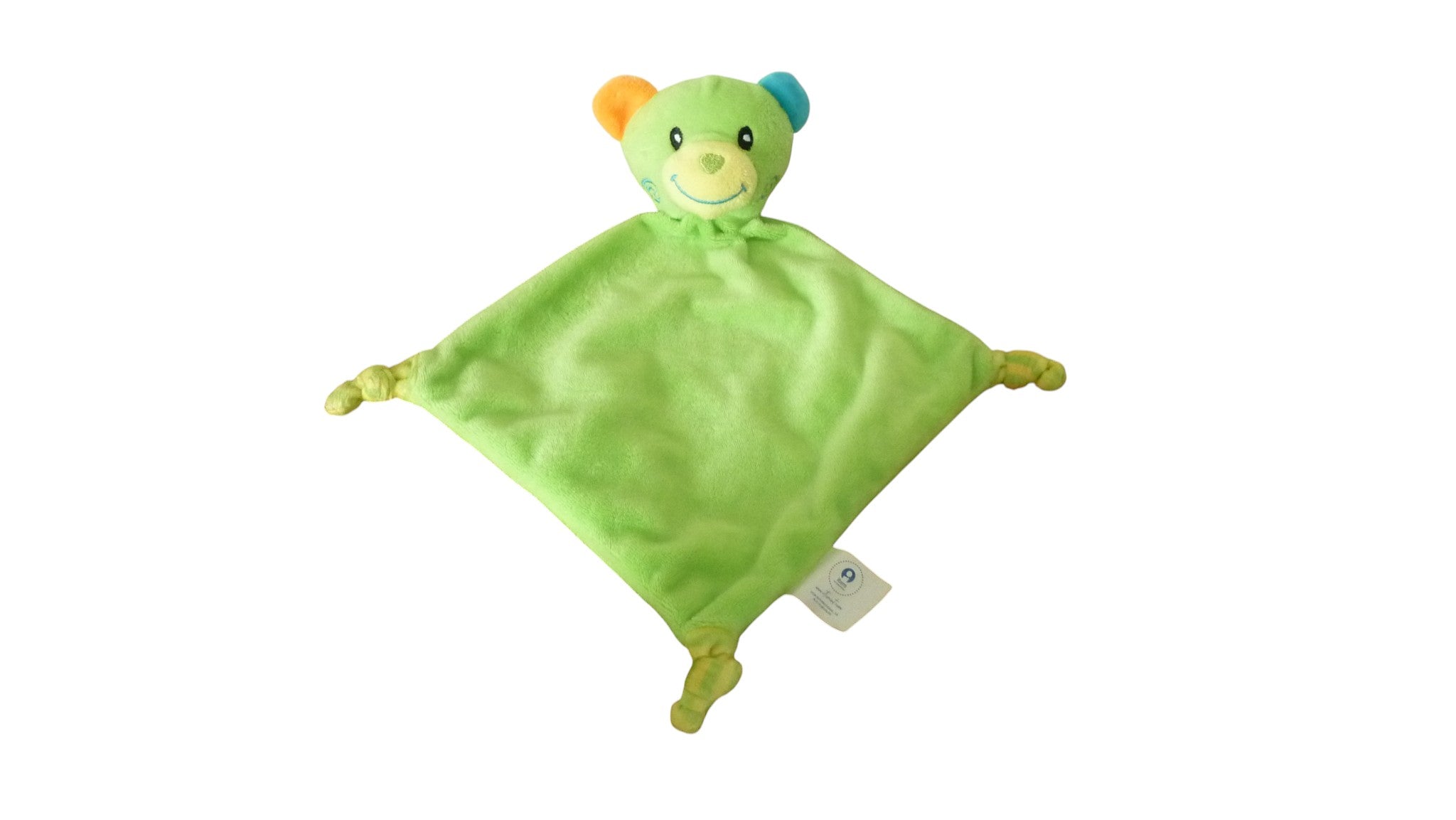 Doudou ours plat vert - Item International