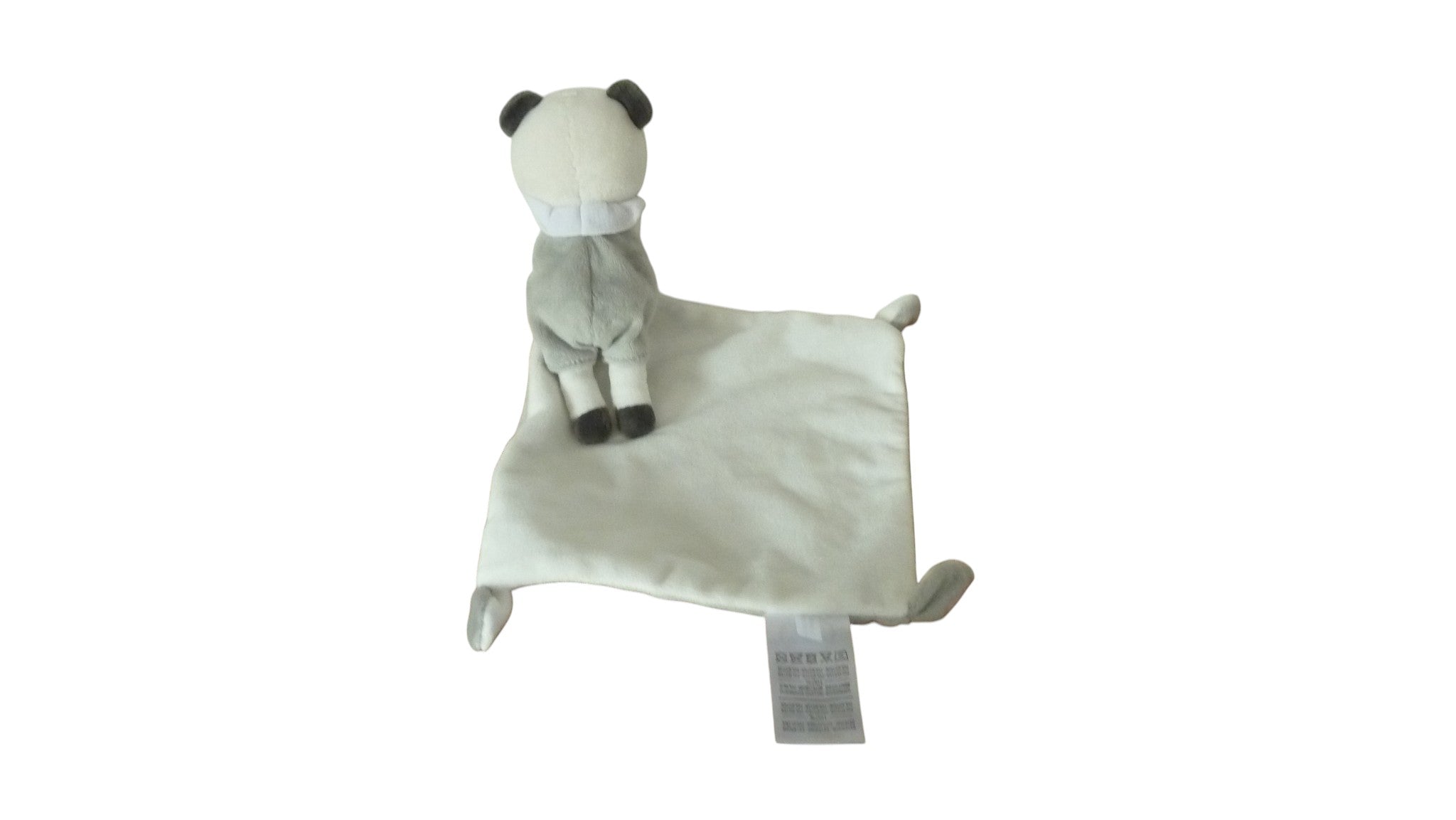 Peluche mouchoir panda gris blanc - Mots d'Enfants