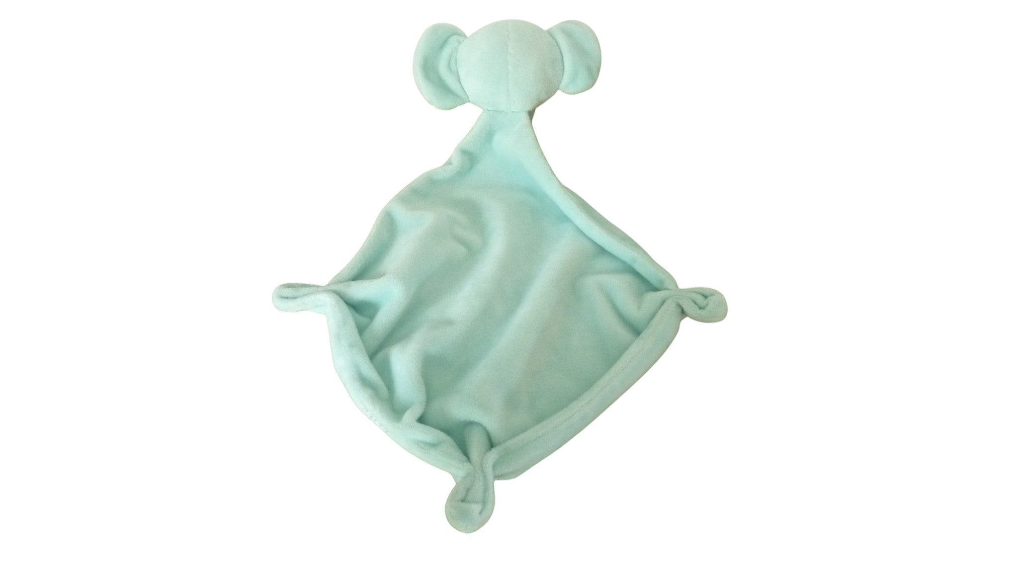 Doudou éléphant plat turquoise - Babou