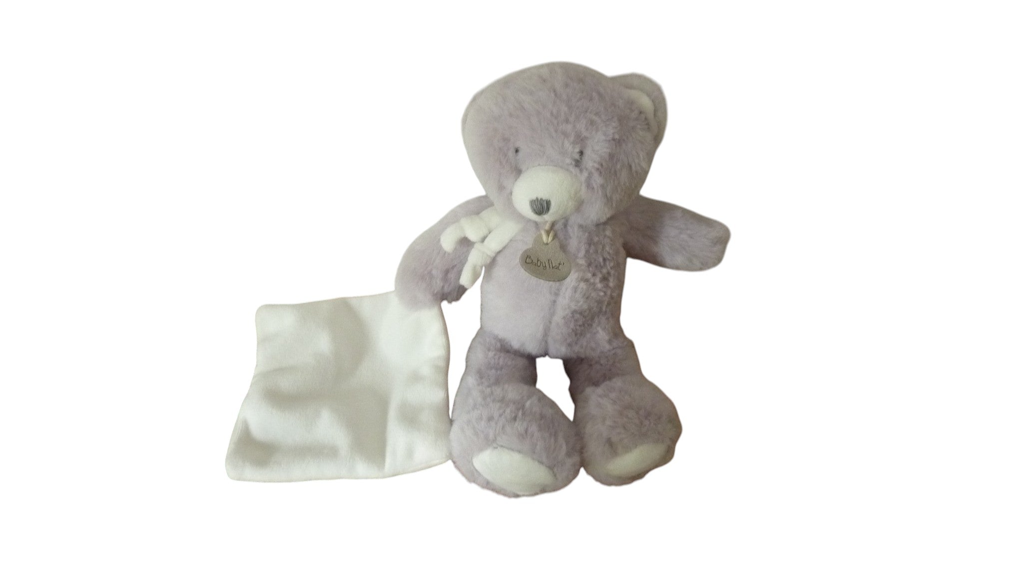 Peluche mouchoir ours gris - Pap'ours - BN0483 Baby'Nat
